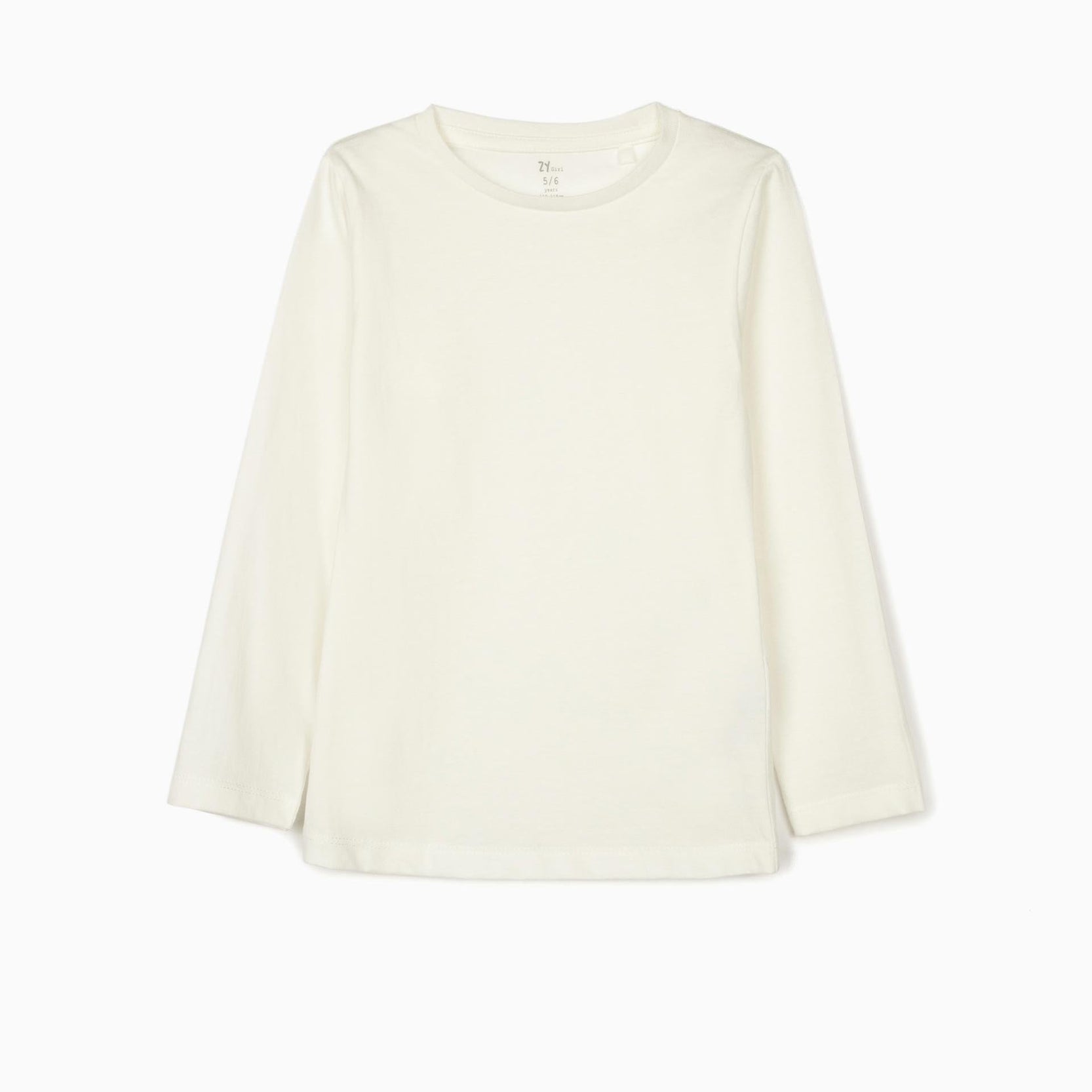 2 Long Sleeve Tops for Girls, White