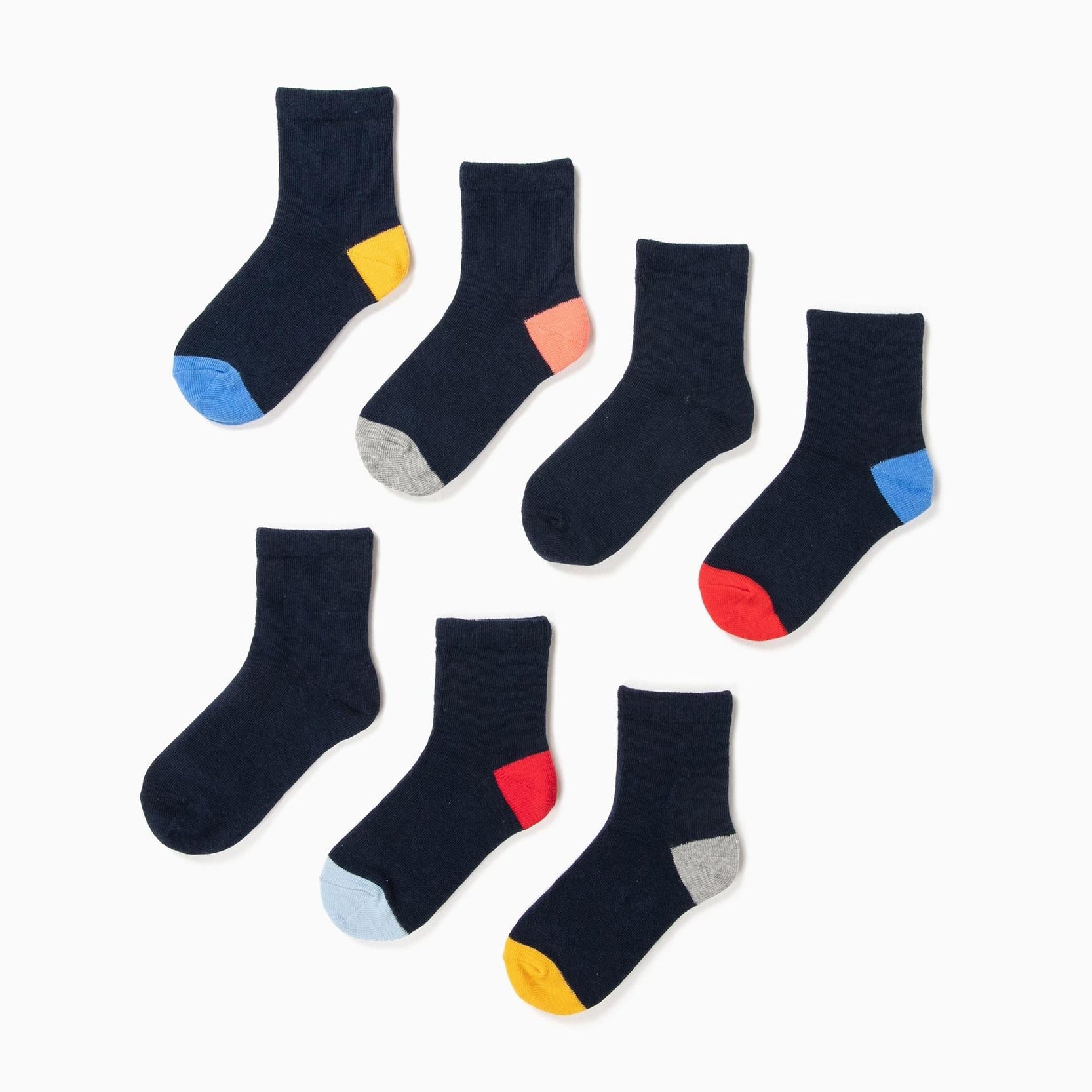 7-Pack Pairs of Socks for Boys, Dark Blue