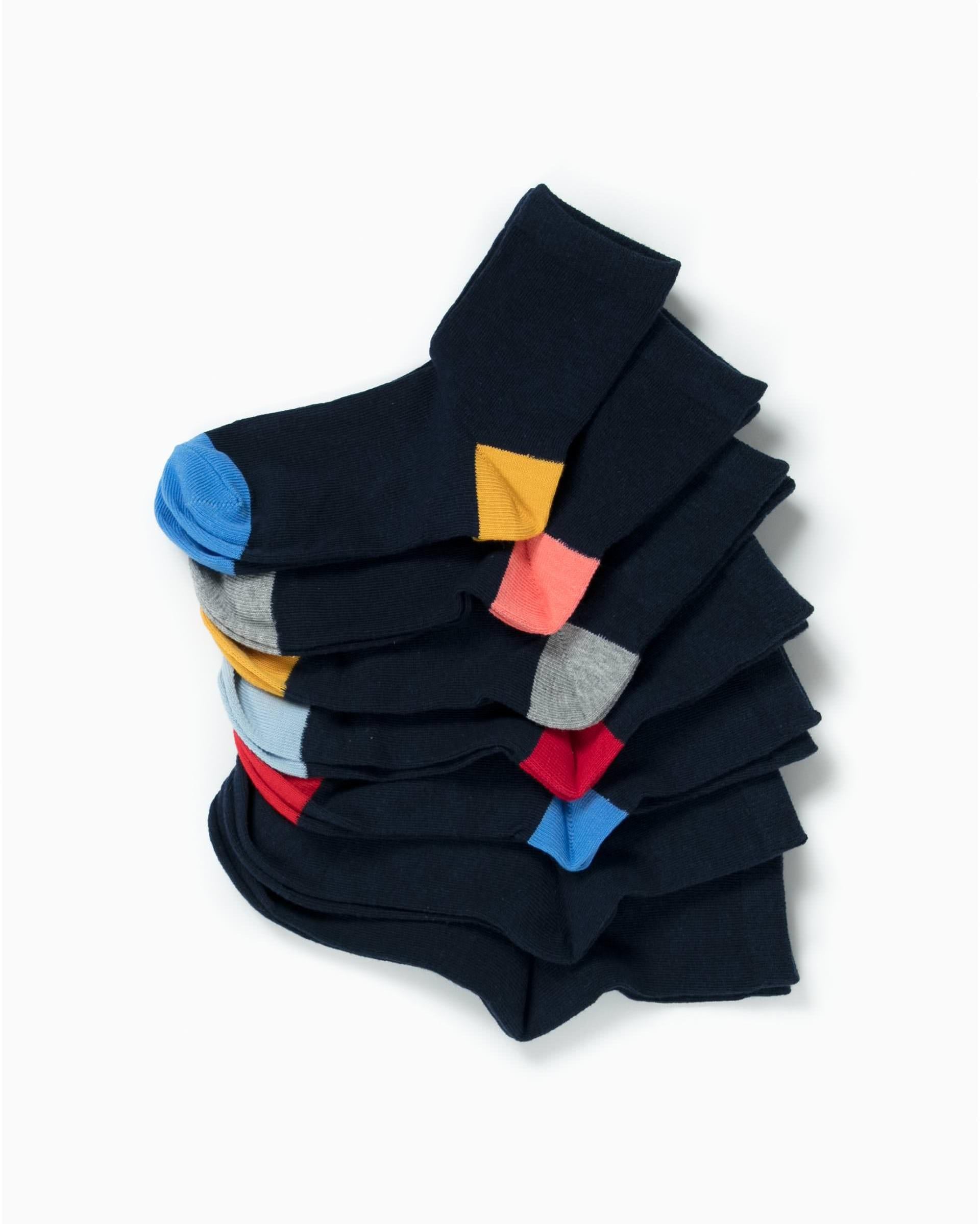 7-Pack Pairs of Socks for Boys, Dark Blue