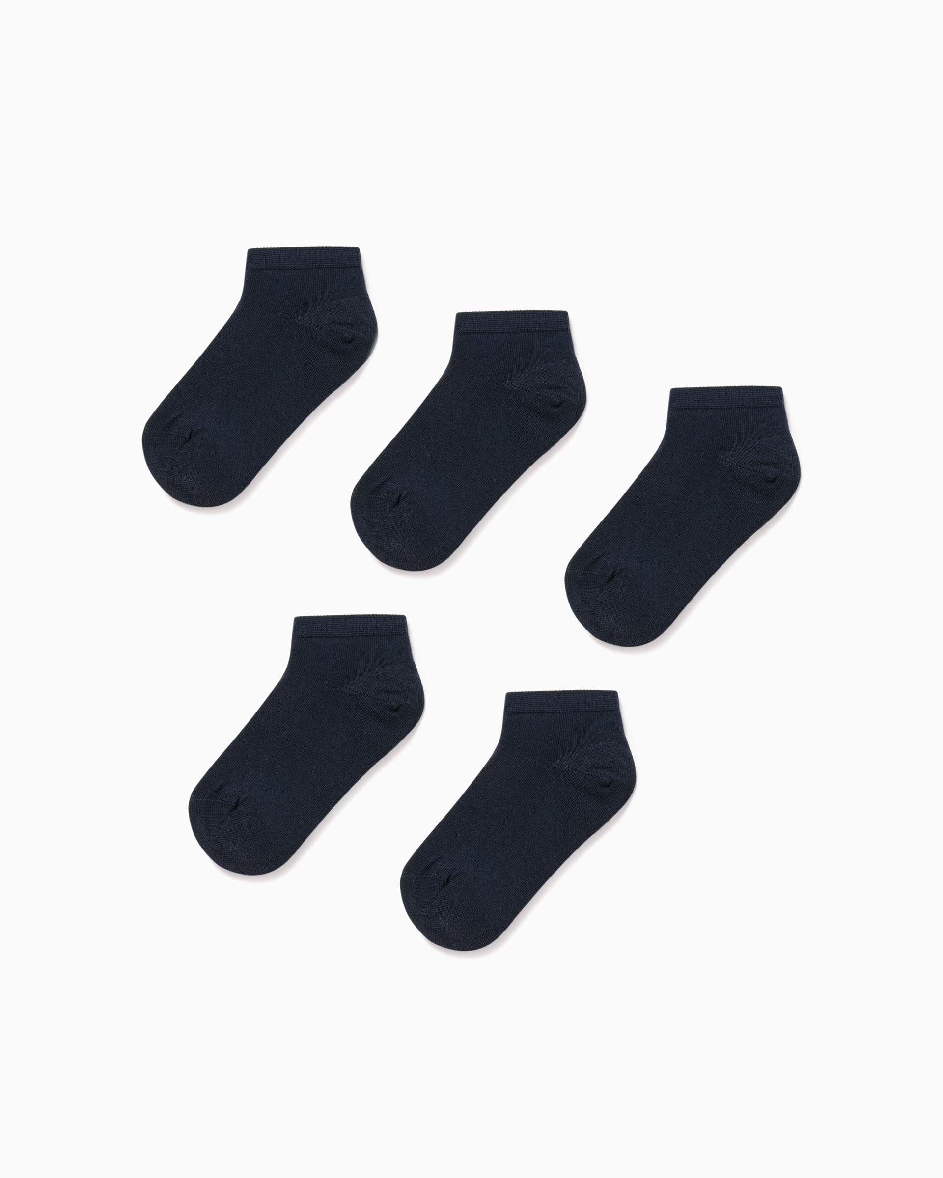 5-Pack Pairs of Ankle Socks for Boys, Dark Blue