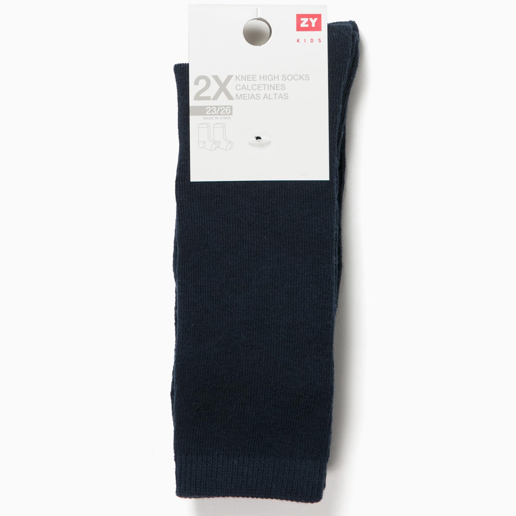 2 Knee-High Socks for Children, Dark Blue