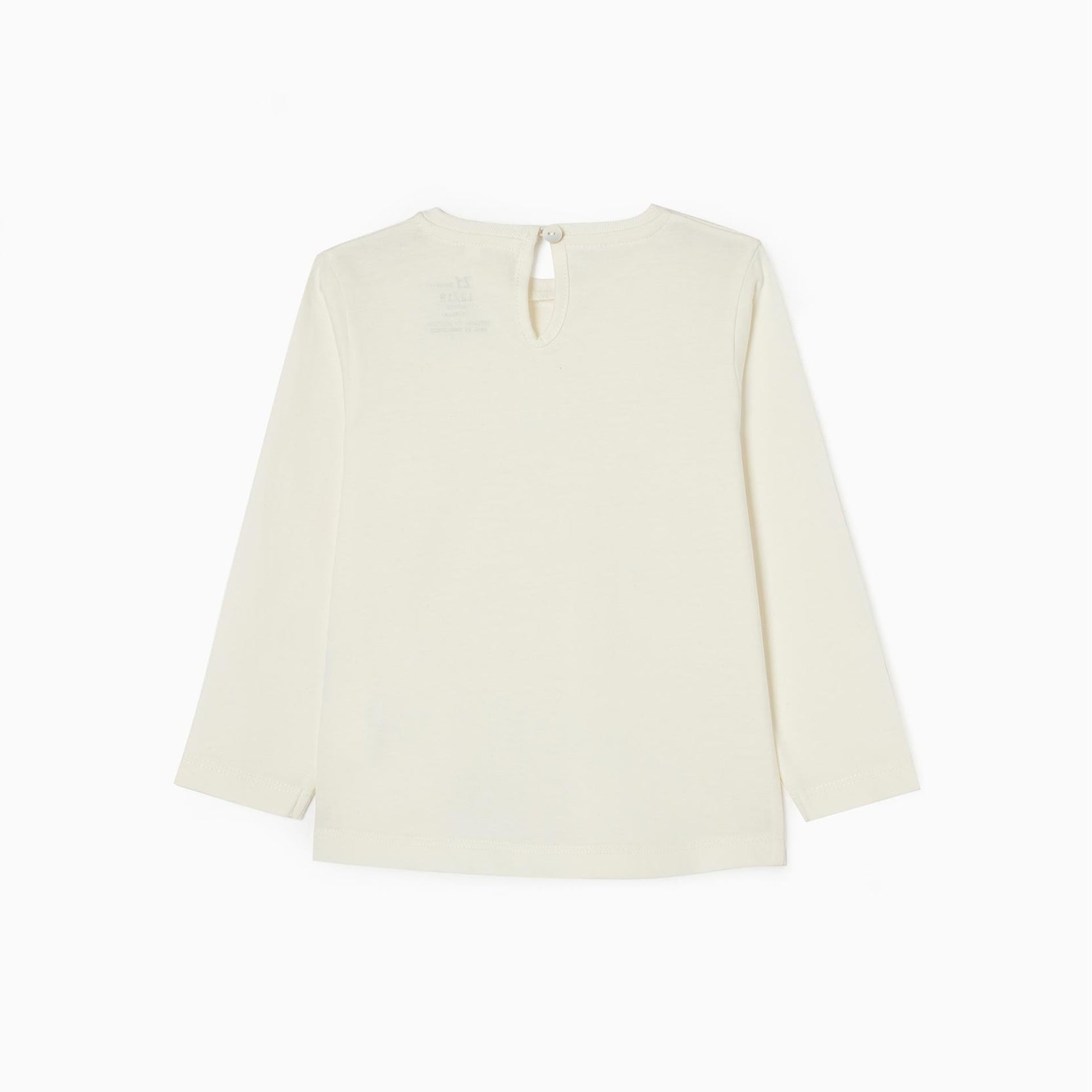 2 Long Sleeve Cotton Tops for Baby Girls, White