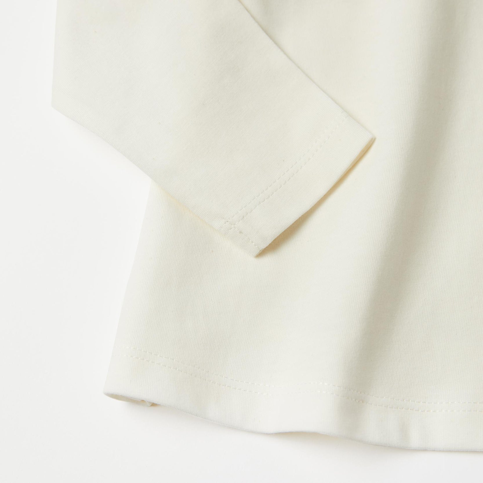 2 Long Sleeve Cotton Tops for Baby Girls, White