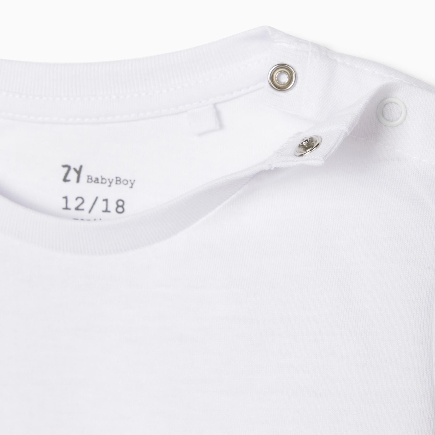 2 Long Sleeve Tops for Baby Boys, White