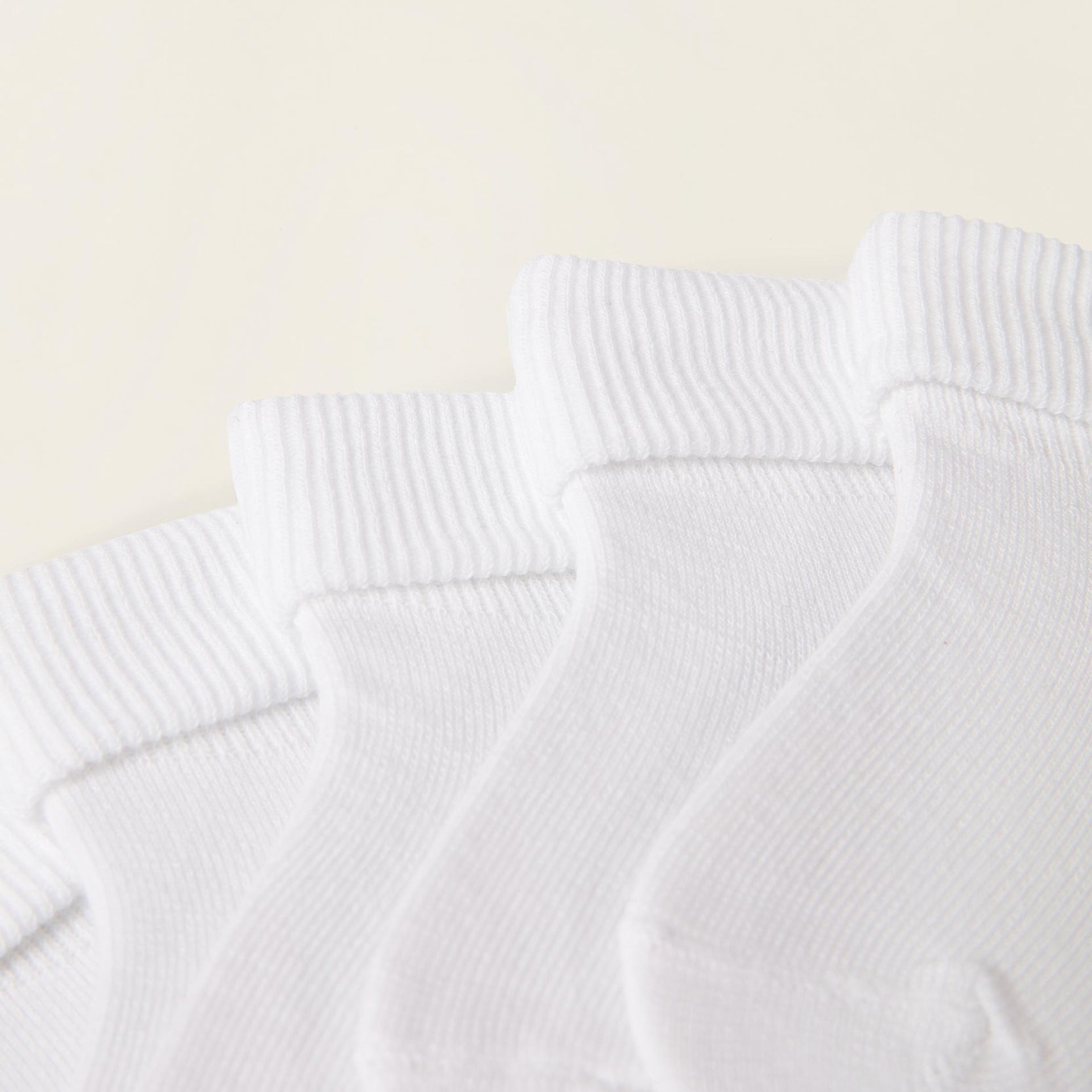 5-Pack Pairs of Socks with Turndown for Baby, White