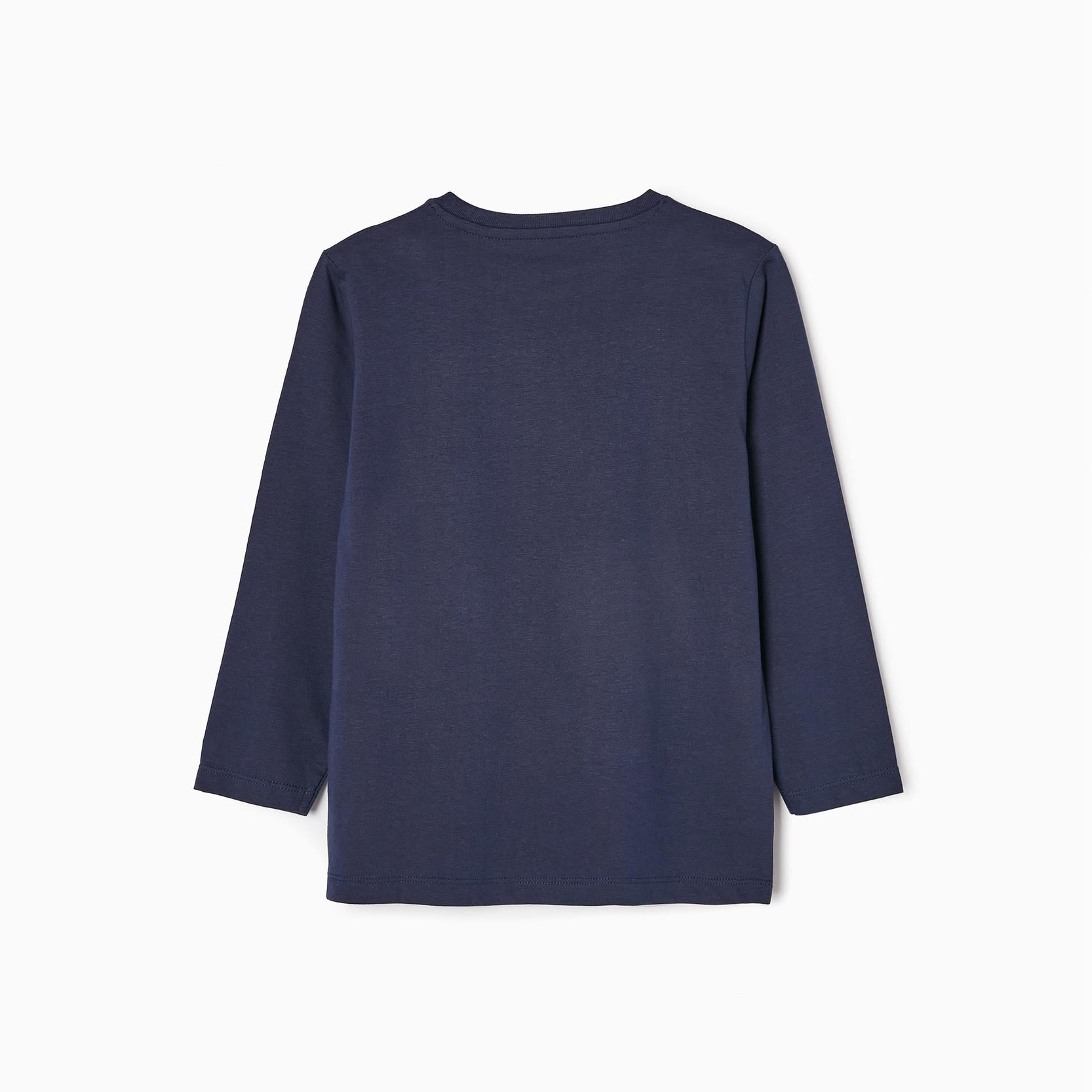 Pack 2 Plain Long Sleeve T-Shirts for Boys, Dark Blue