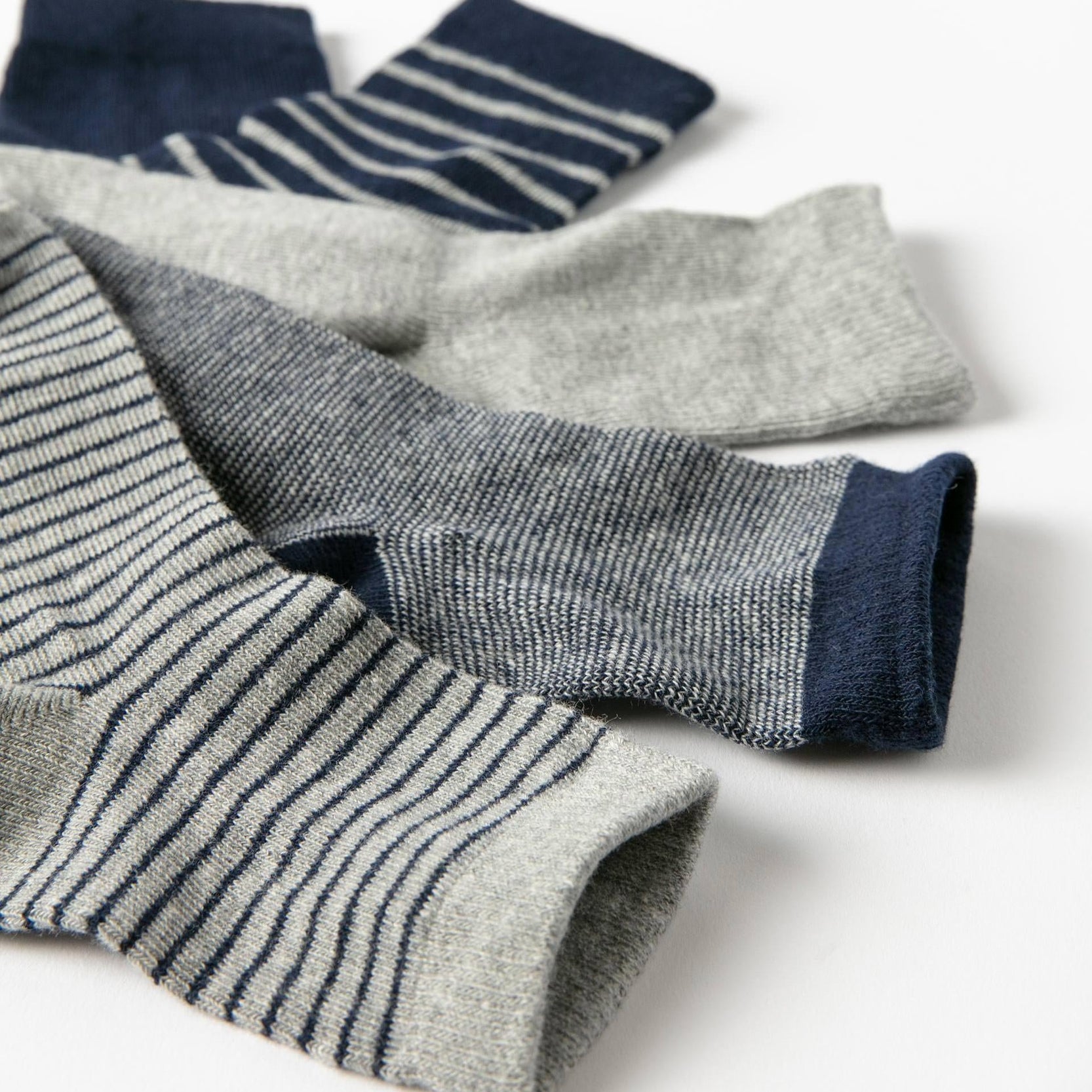 5 Pairs of Socks for Boys, Dark Blue/Grey