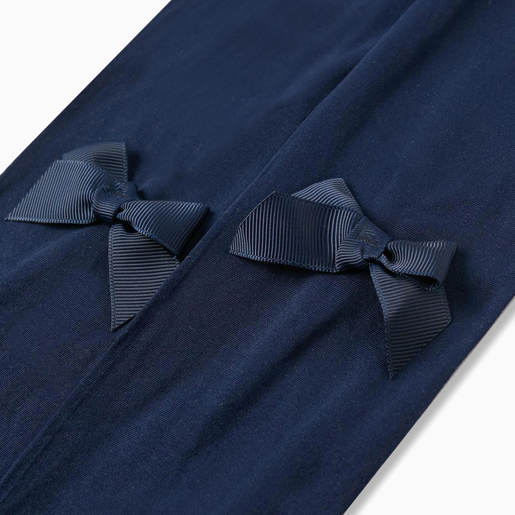 Tights with Bow for Girls, Dark Blue