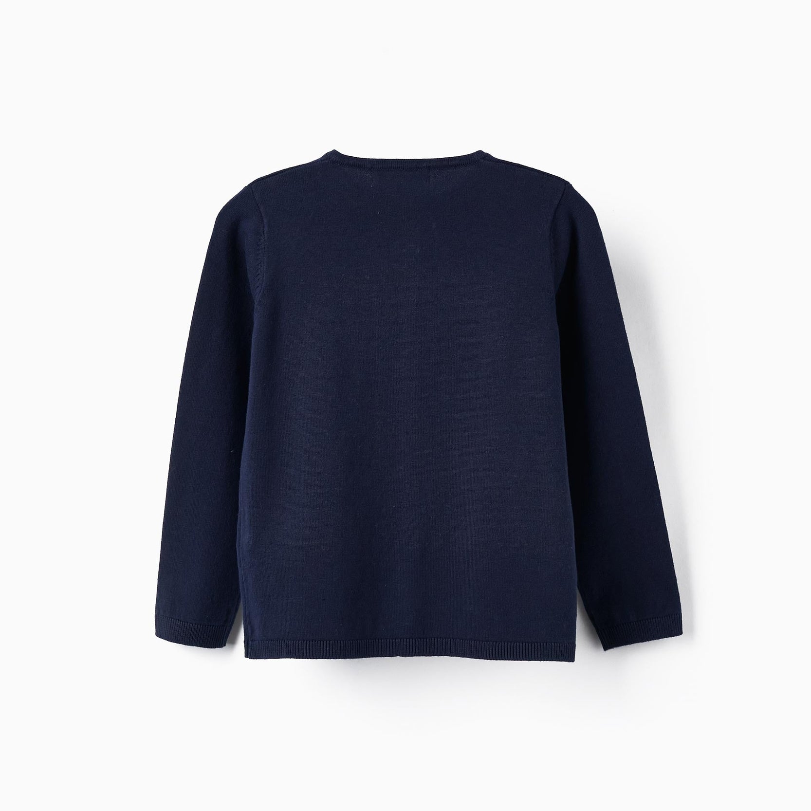 Cardigan in Cotton for Girls, Dark Blue