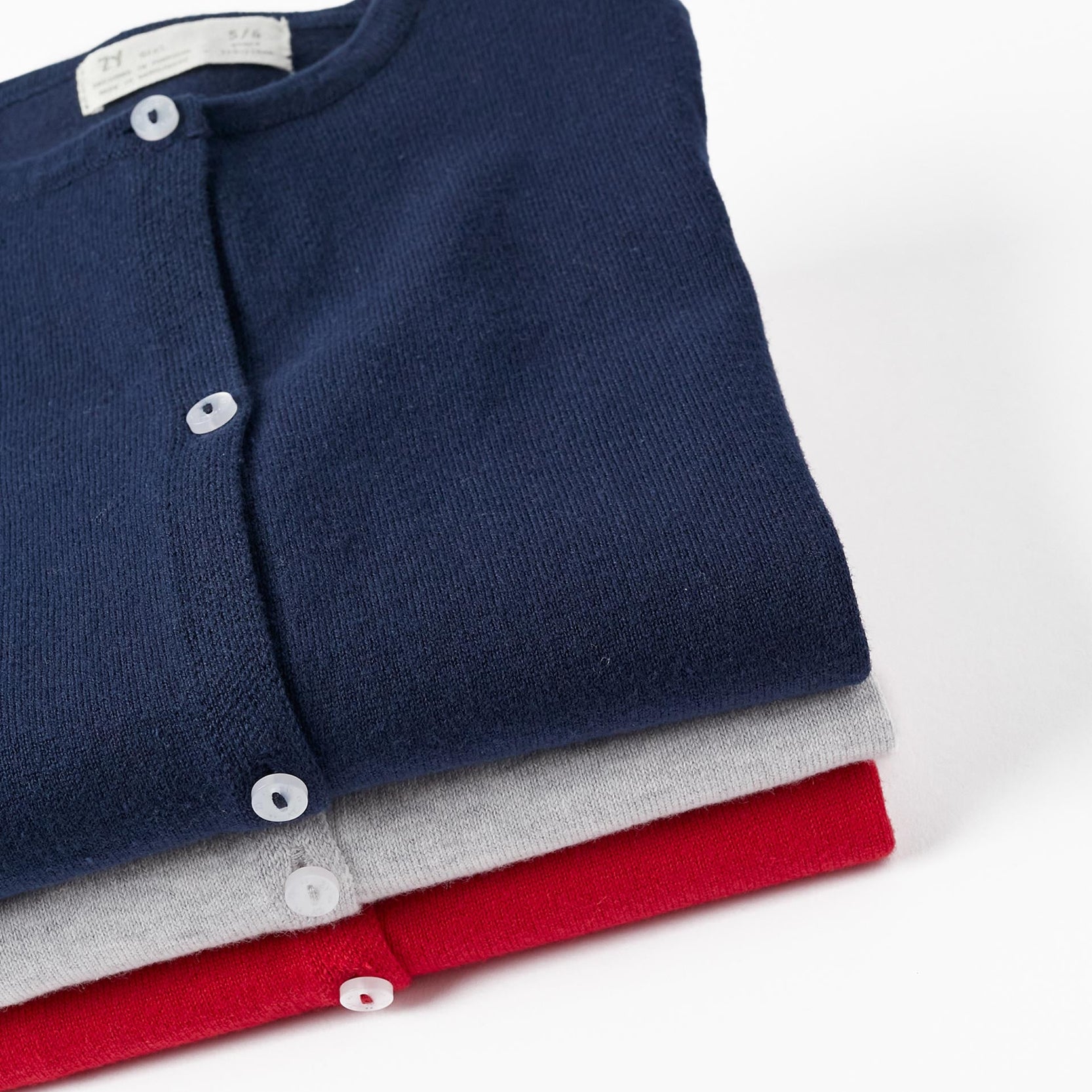 Cardigan in Cotton for Girls, Dark Blue