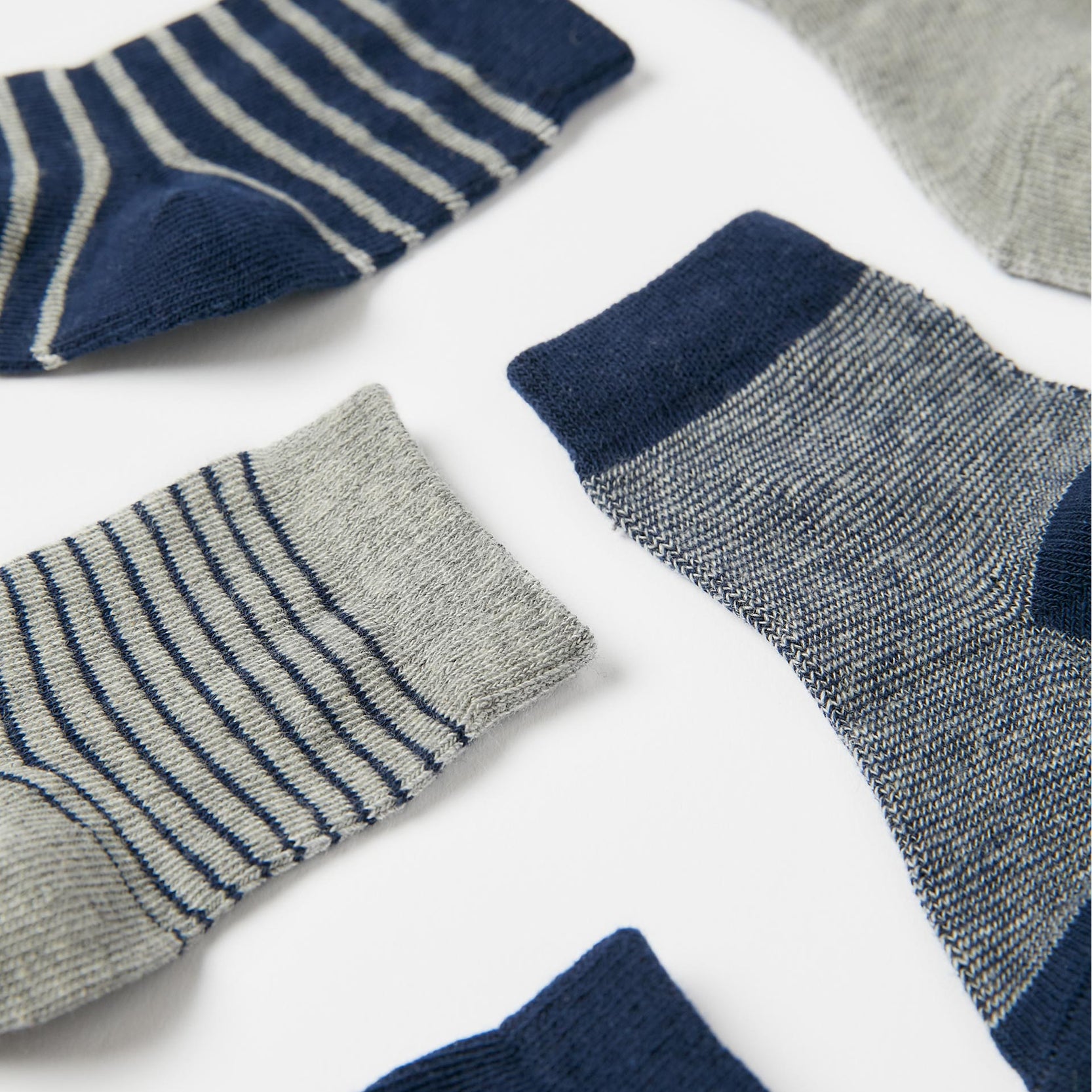 5 Pairs of Socks for Baby Boys, Dark Blue/Grey