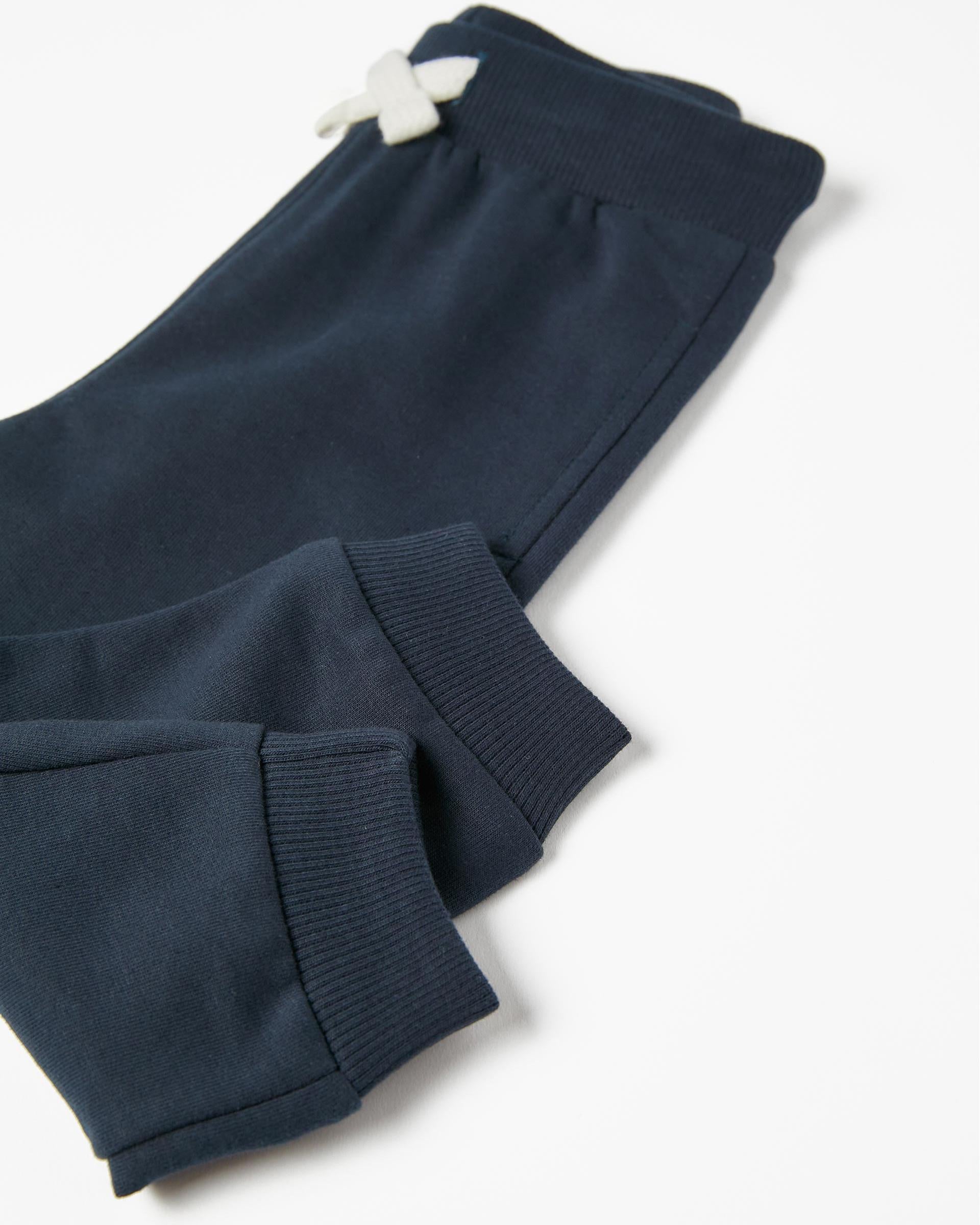 Cotton Joggers for Baby Boys, Dark Blue