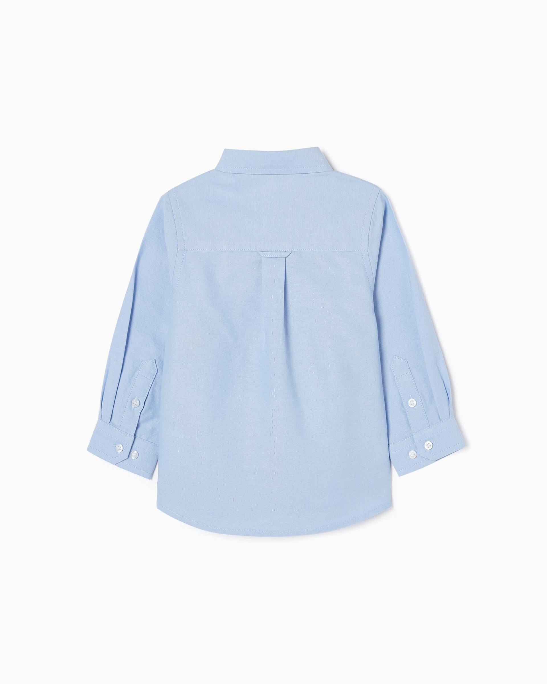 Long Sleeve Cotton Shirt for Baby Boys, Blue