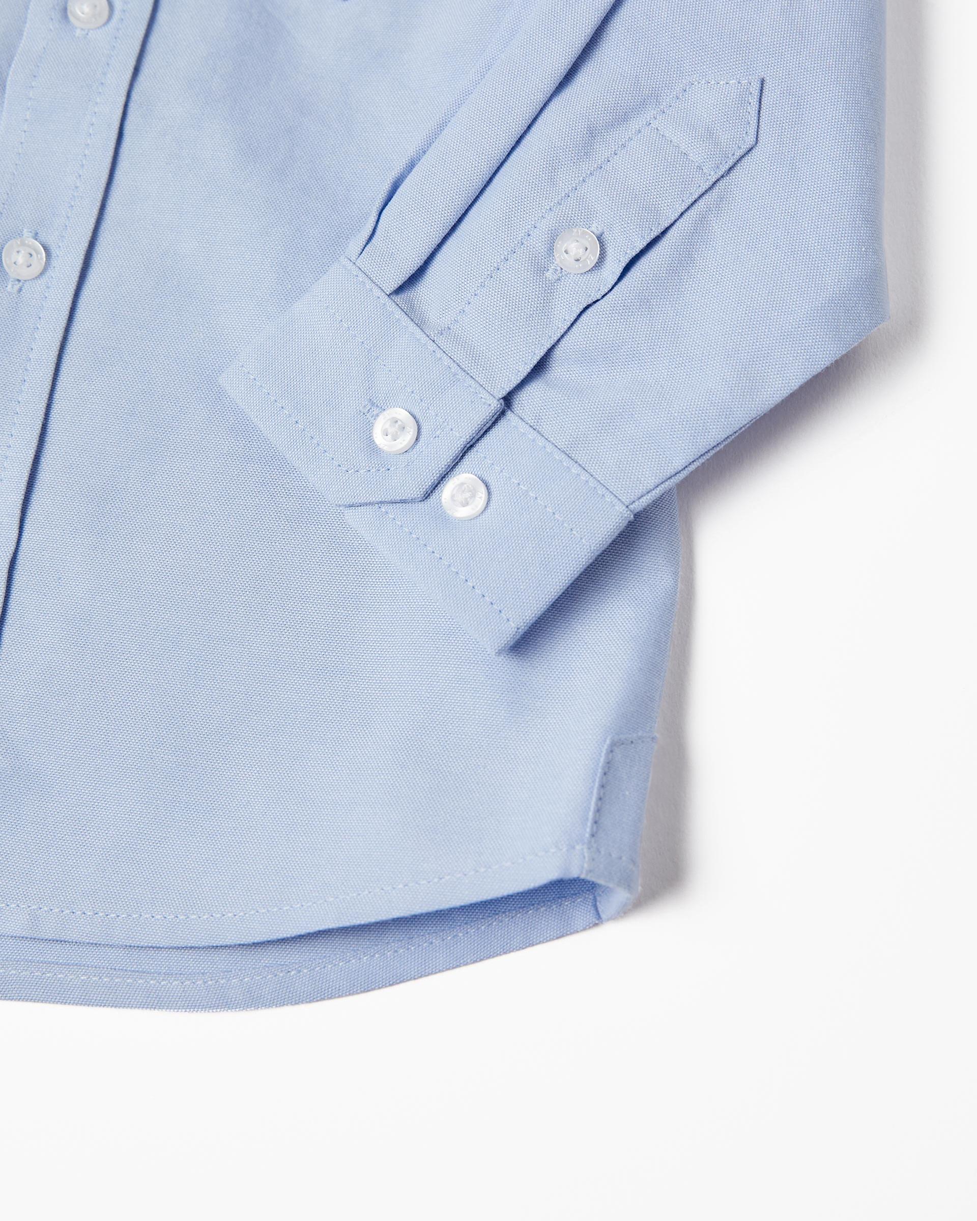 Long Sleeve Cotton Shirt for Baby Boys, Blue