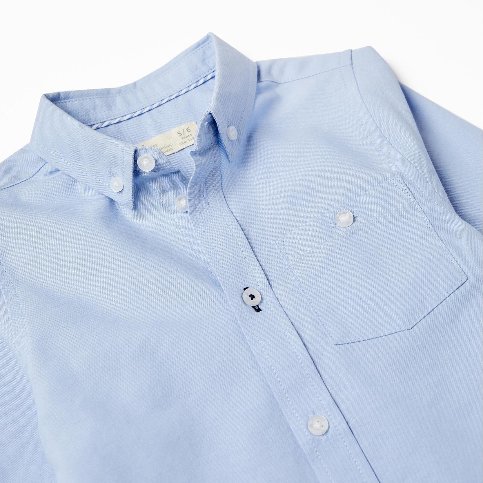 Long Sleeve Cotton Shirt for Boys, Blue