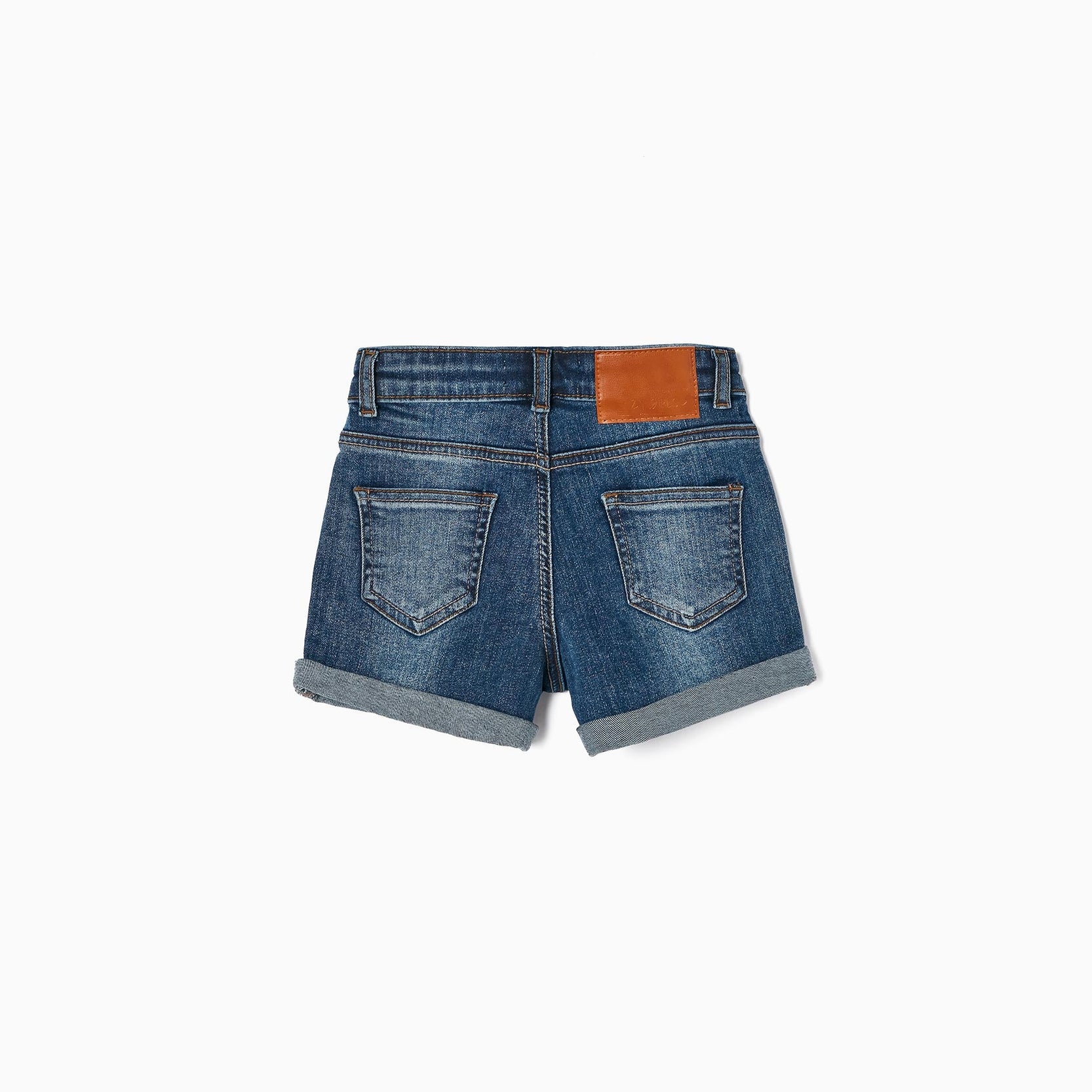 Cotton Denim Shorts for Girls, Blue