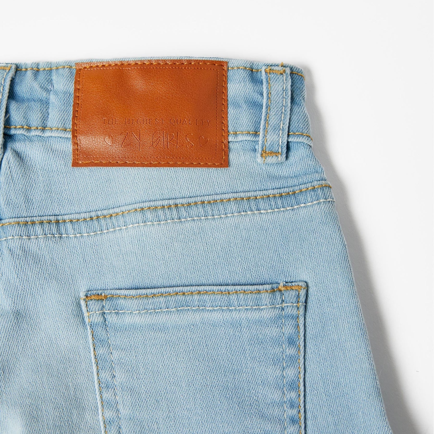 Denim Shorts for Girls 'Slim Fit', Light Blue