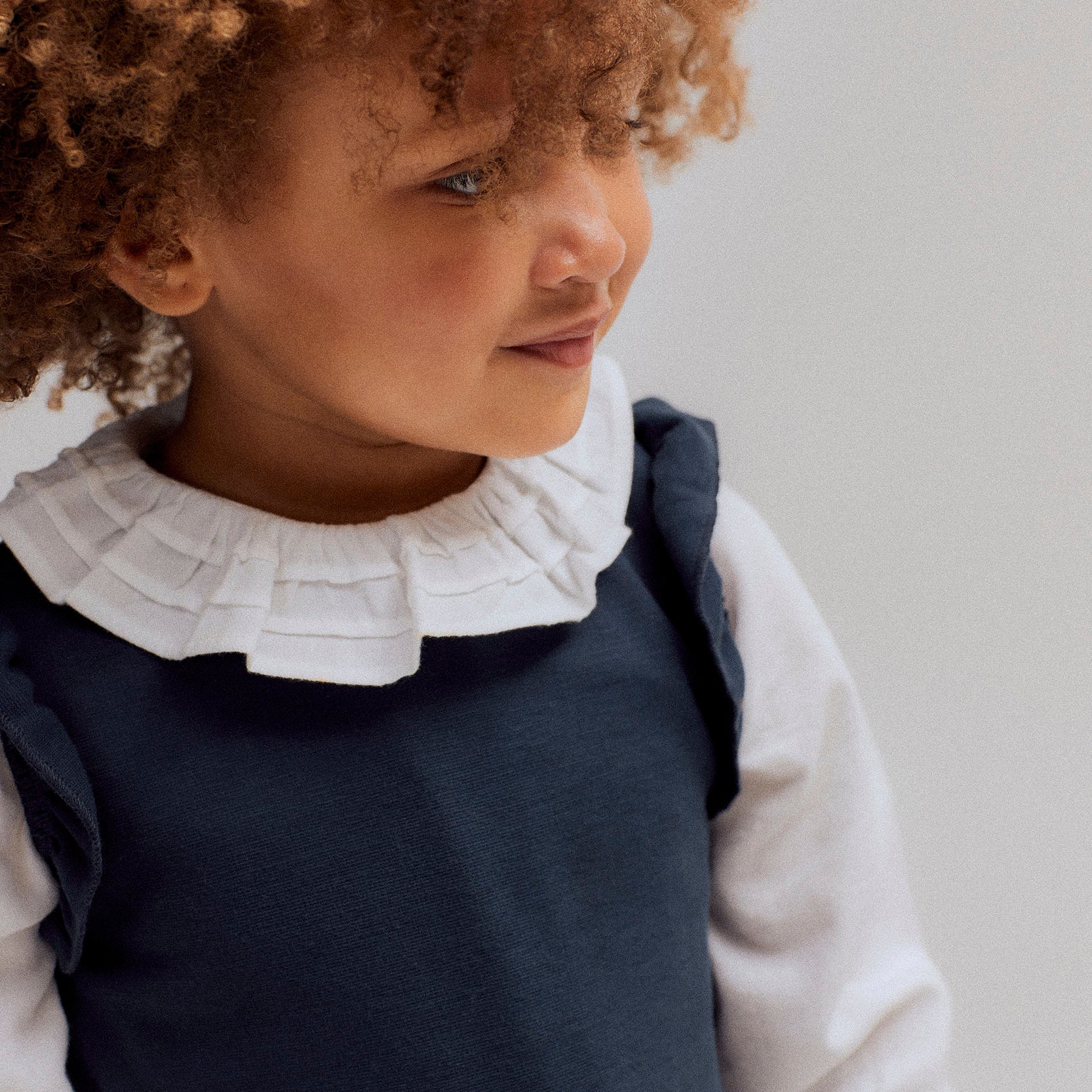 Cotton Blouse for Baby Girls, White