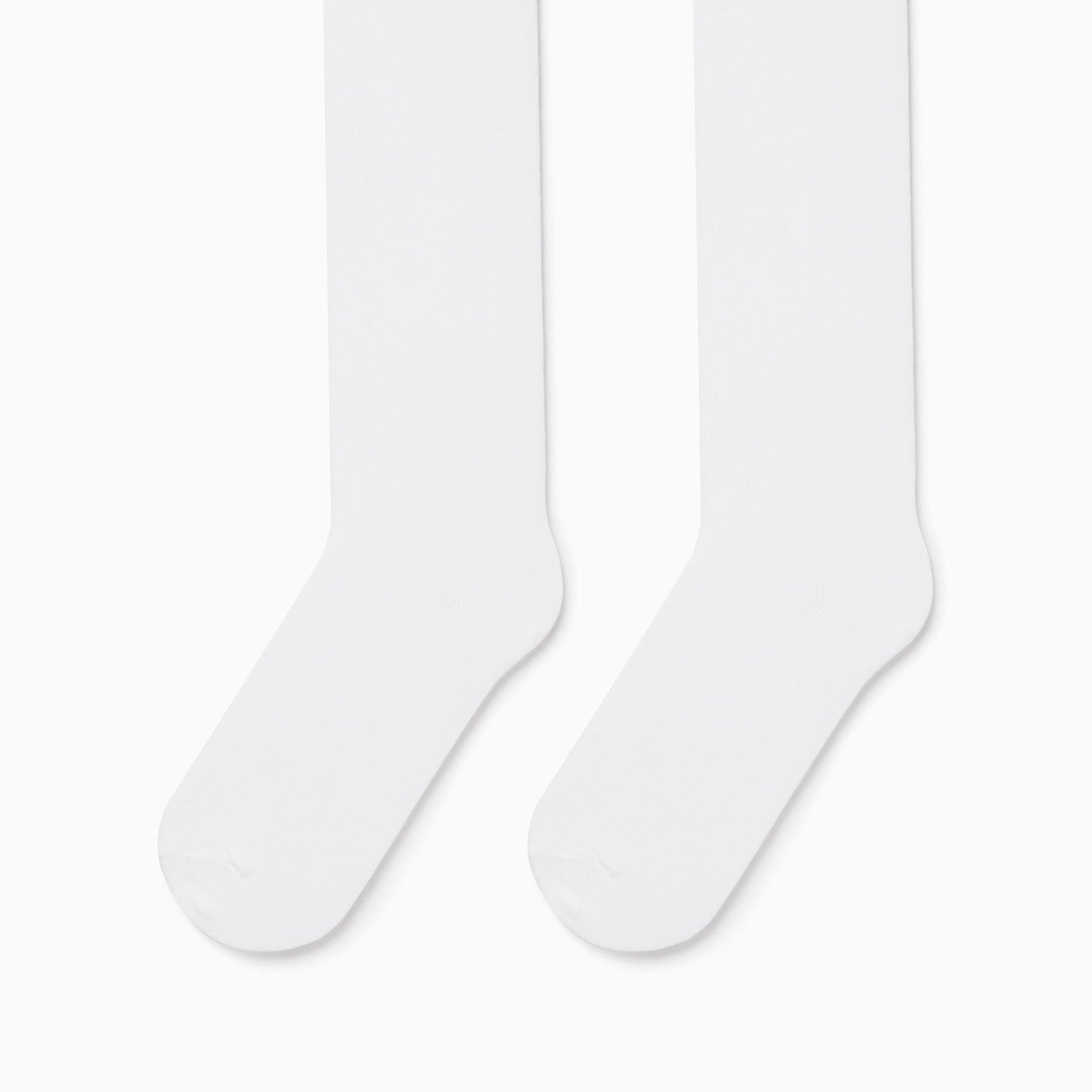 Anti-Pilling Knit Tights for Girls, White