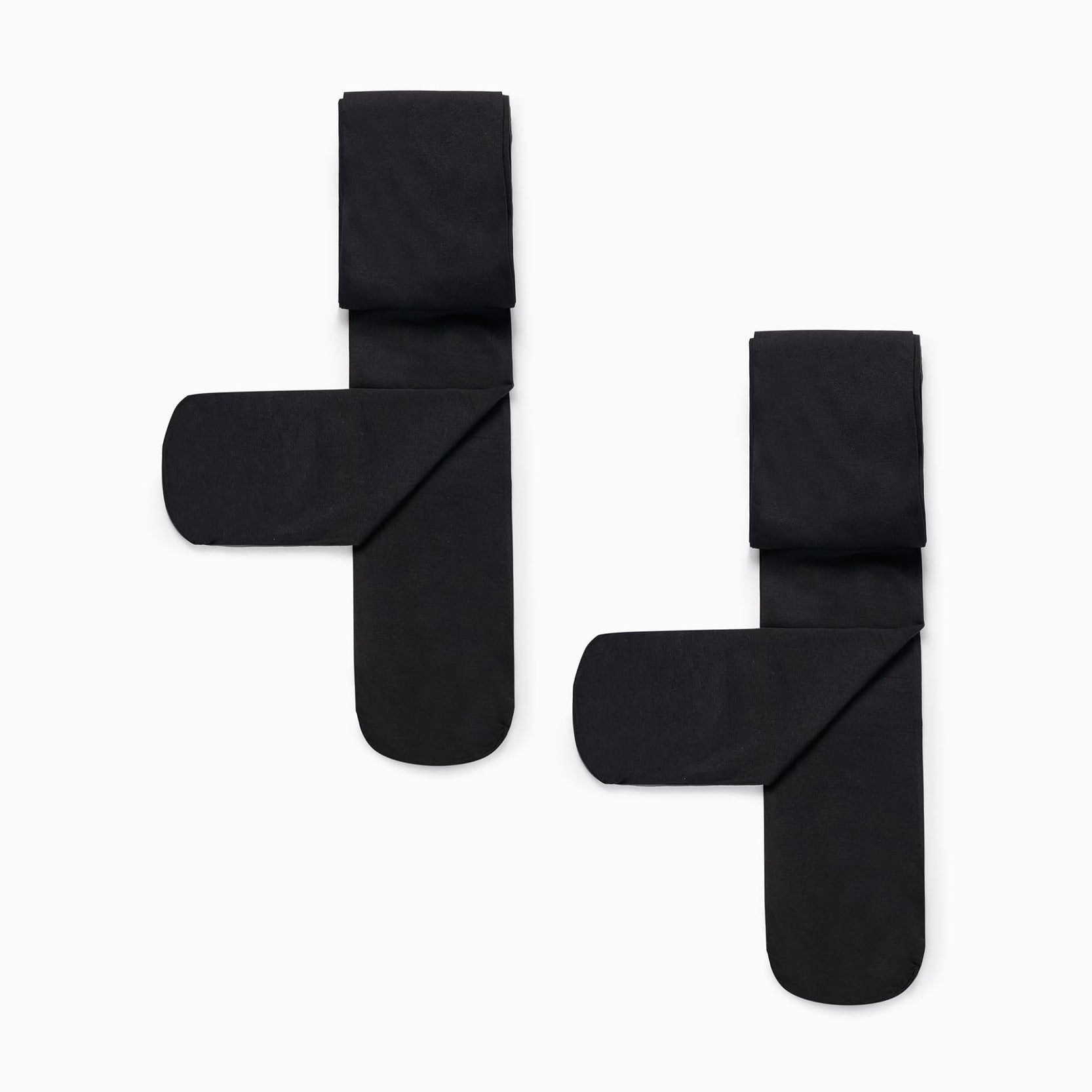 2 Pack of 40 Den Microfiber Tights for Girls, Black