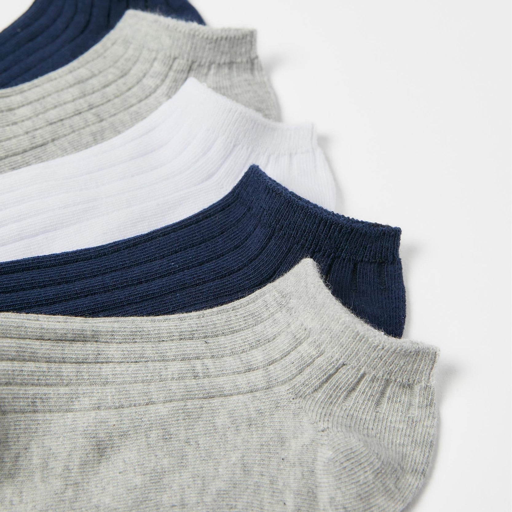 Pack of 5 Short Ribbed Socks for Boys, Multicolor