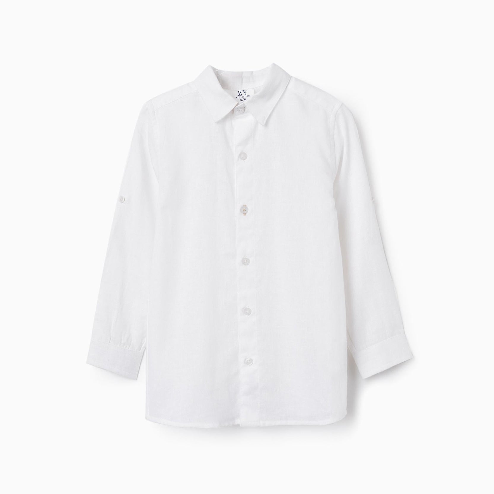 Classic Long Sleeve Shirt for Boys, White