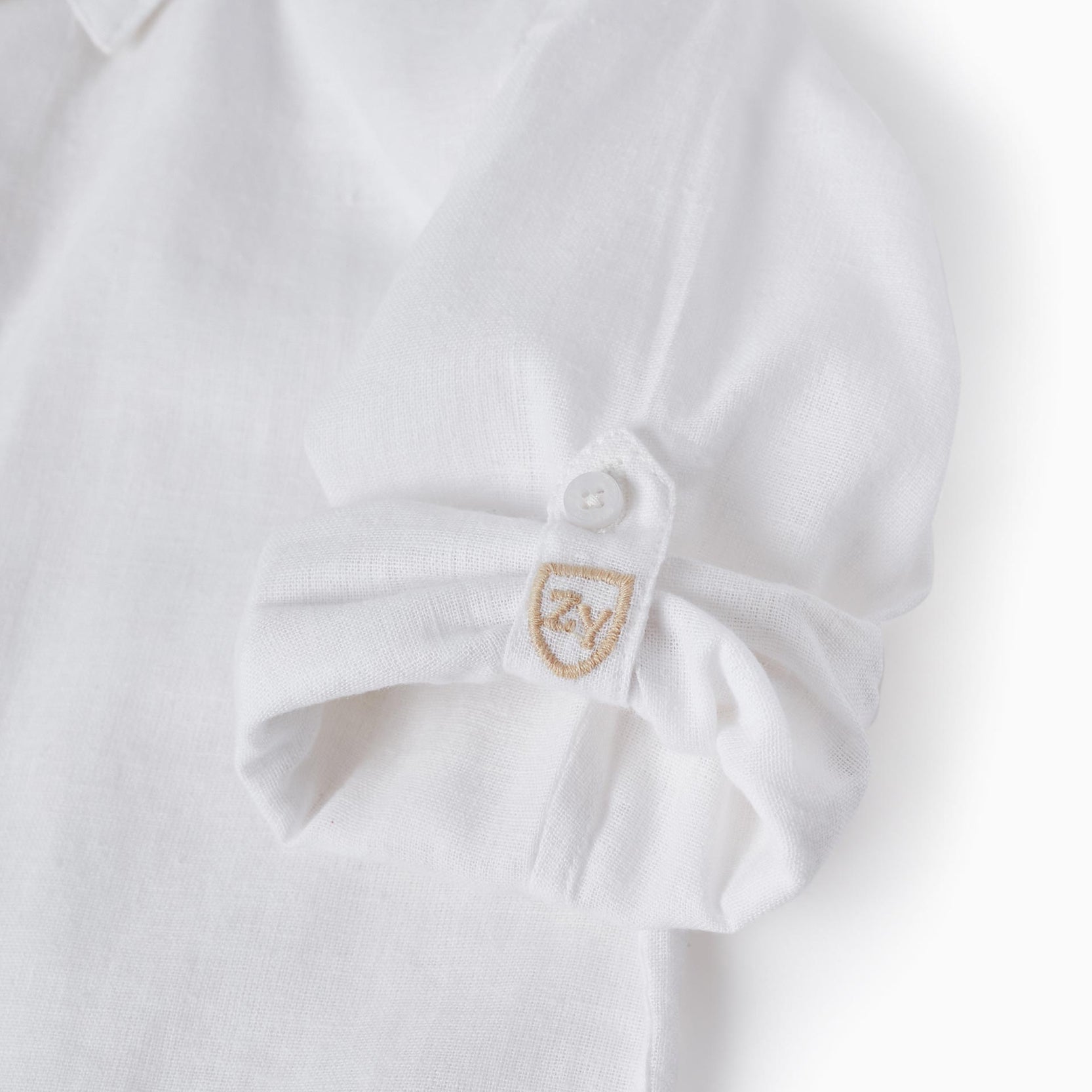 Classic Long Sleeve Shirt for Boys, White