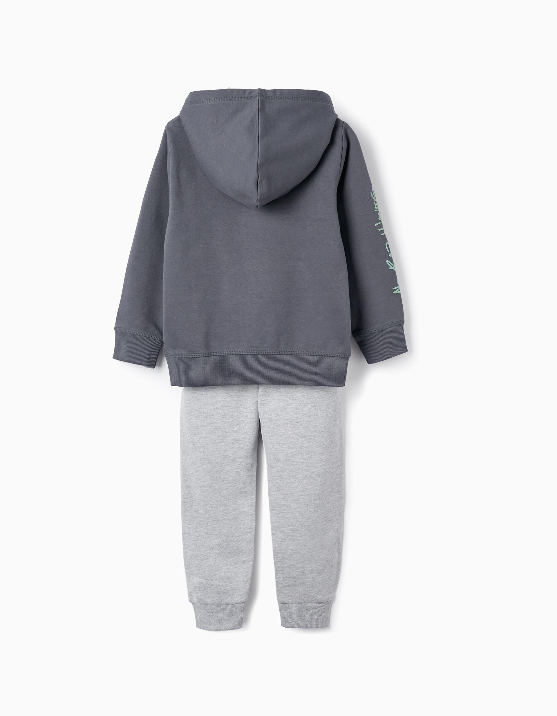 Hooded Jacket + Tracksuit for Boys 'On The Waves', Grey