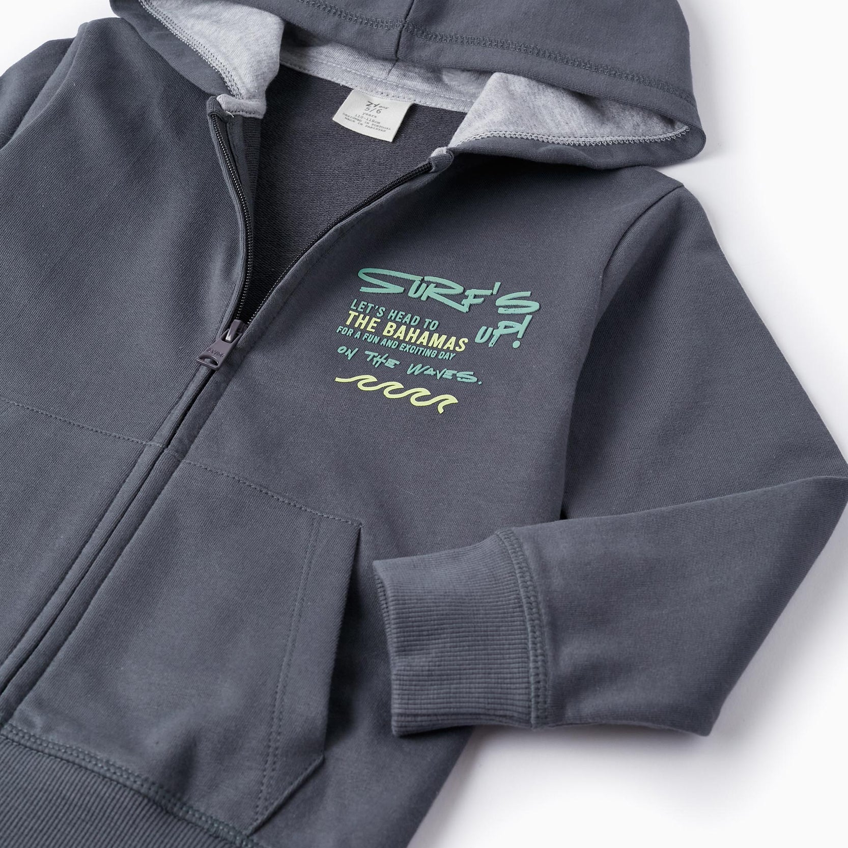 Hooded Jacket + Tracksuit for Boys 'On The Waves', Grey