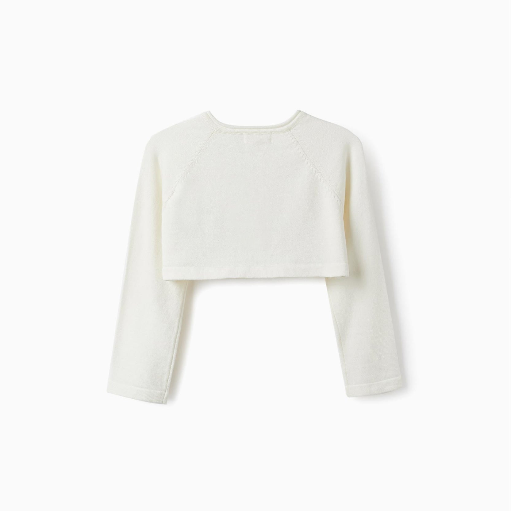 Knitted Bolero Jacket for Girls, White