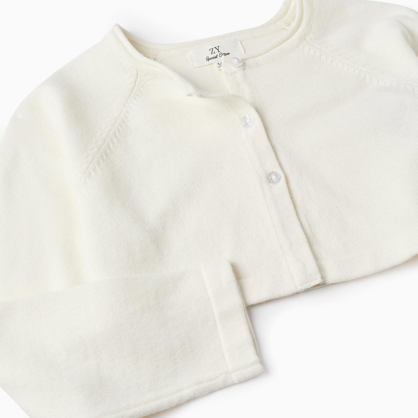 Knitted Bolero Jacket for Girls, White