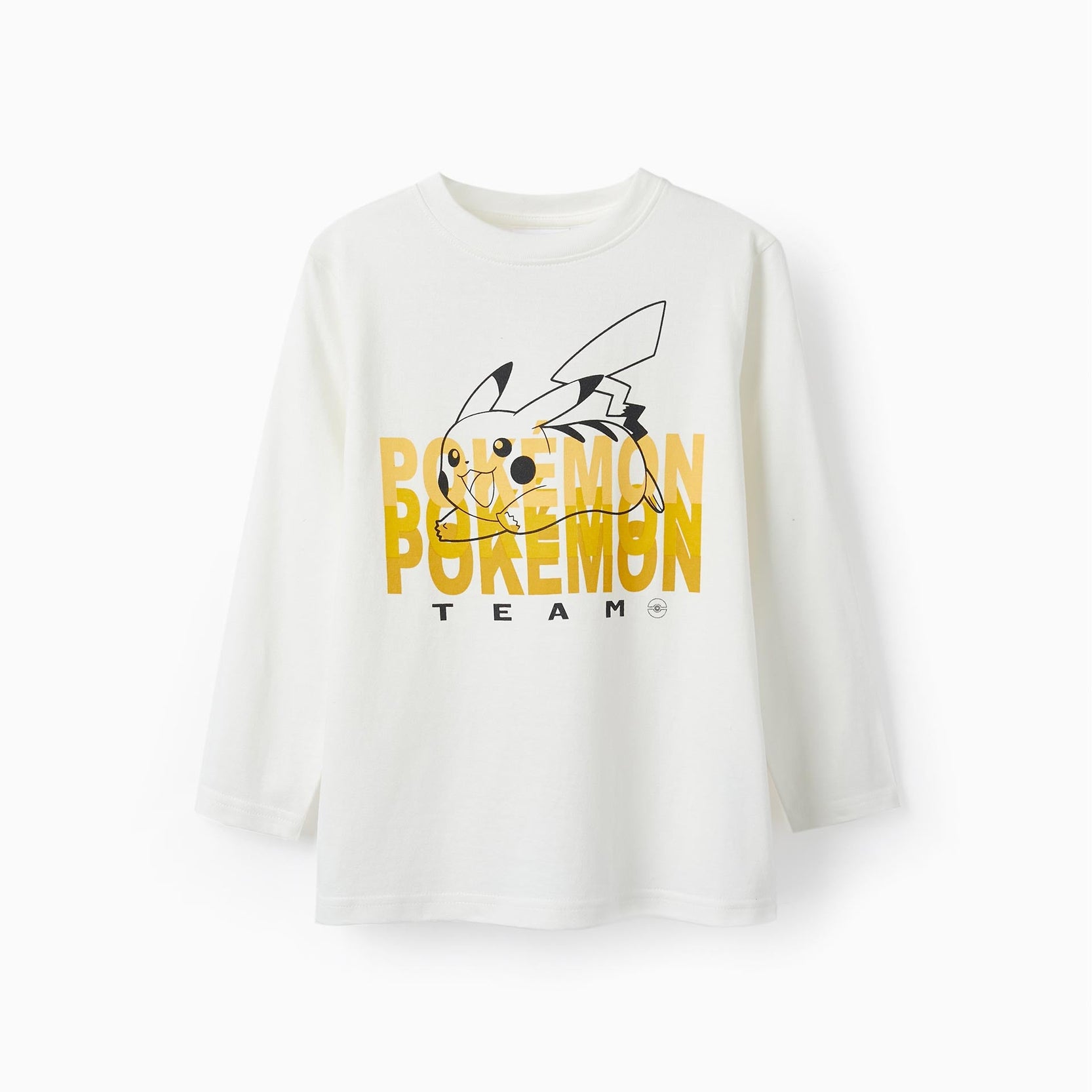 Long Sleeve Cotton T-Shirt for Boys 'Pokémon', White