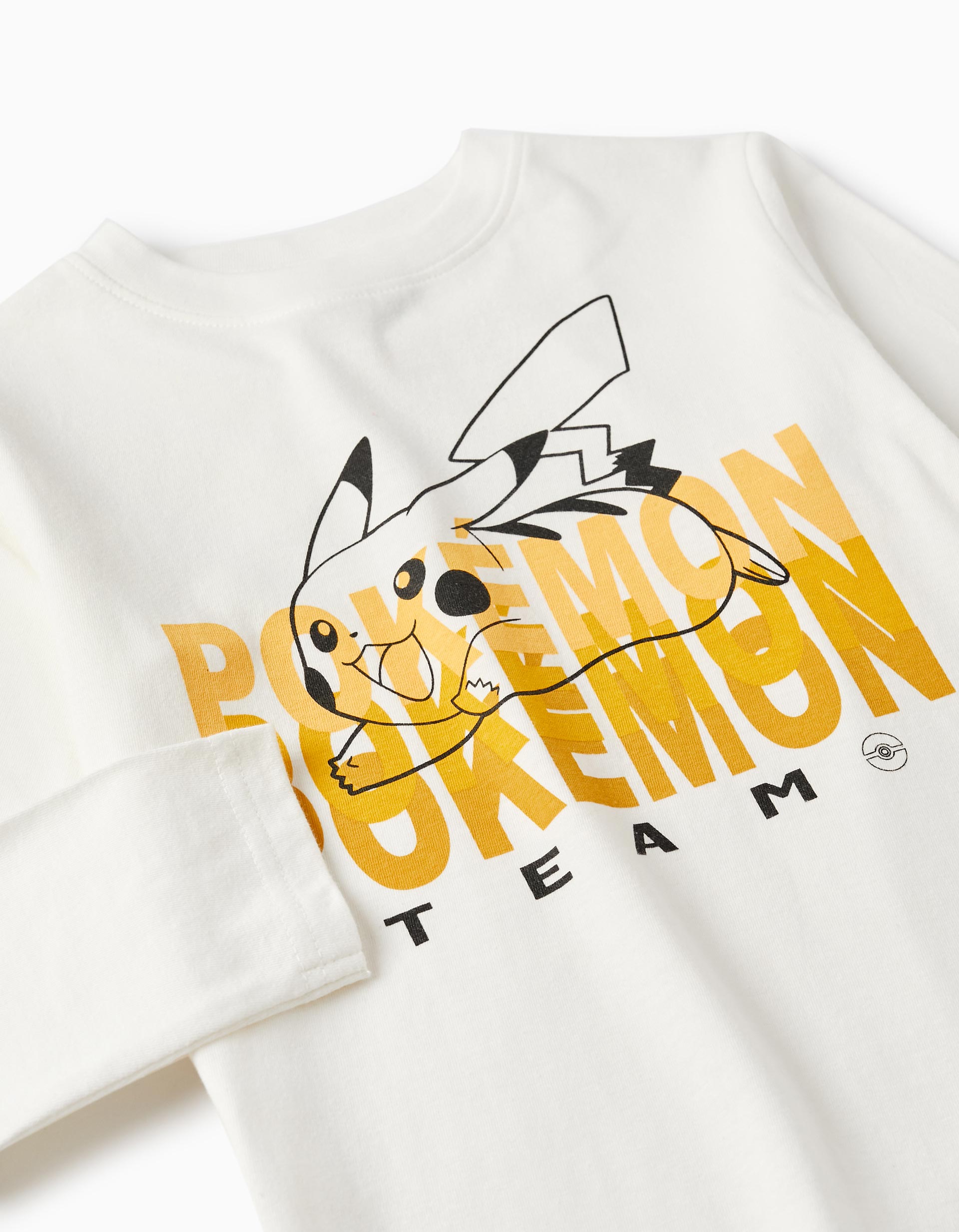 Long Sleeve Cotton T-Shirt for Boys 'Pokémon', White