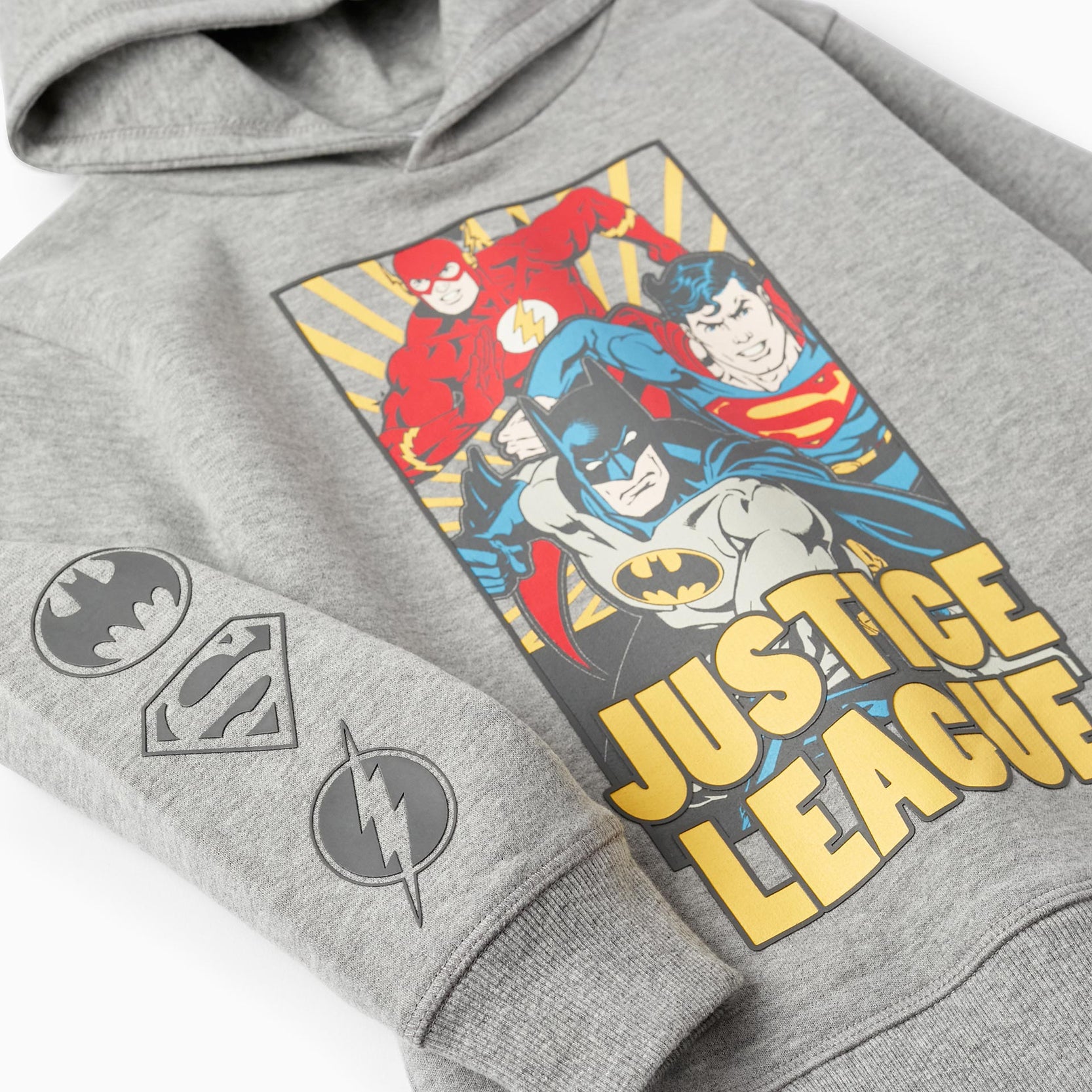 Sweatshirt with Hood for Boys 'DC Justice League', Grey