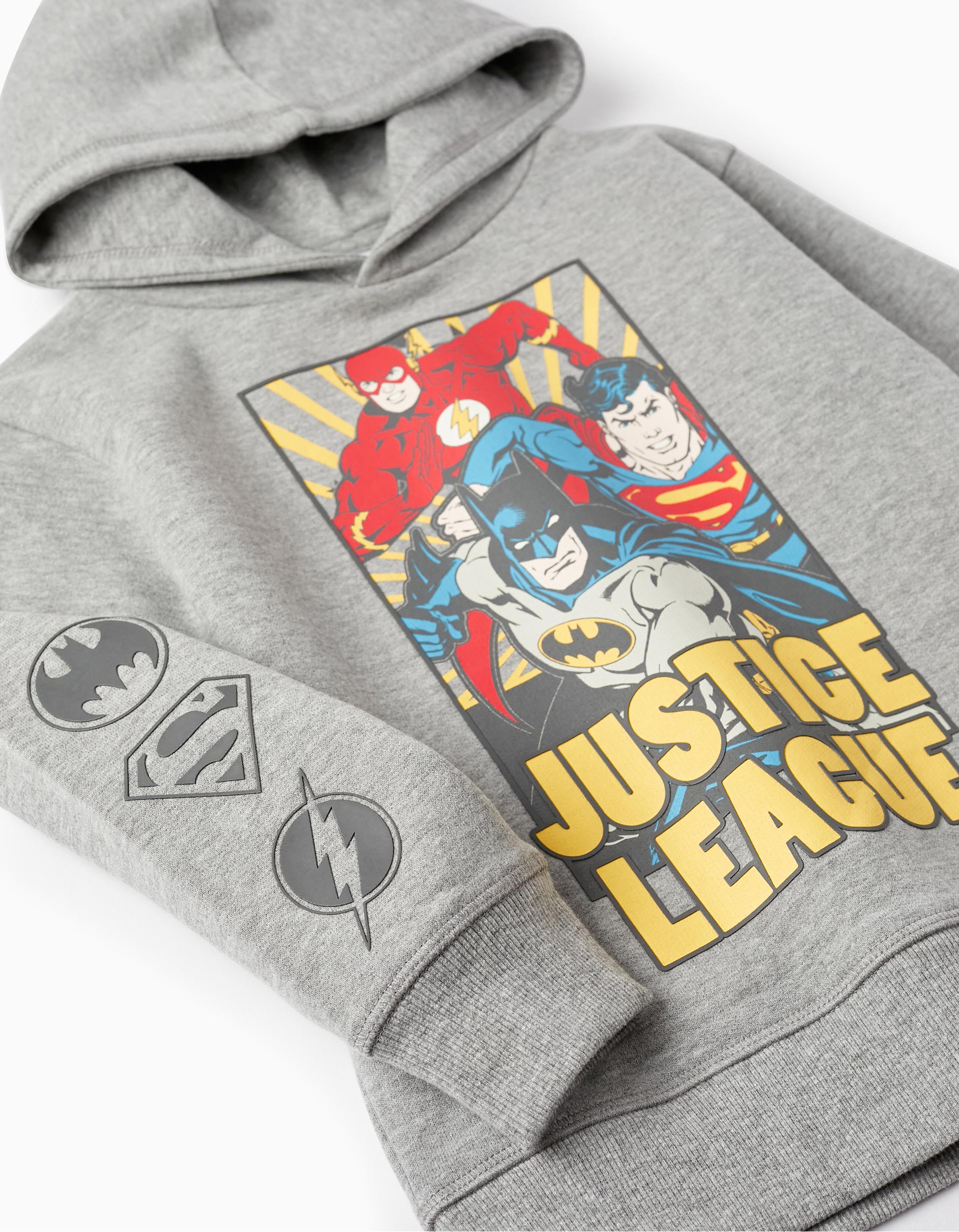 Sweatshirt with Hood for Boys 'DC Justice League', Grey