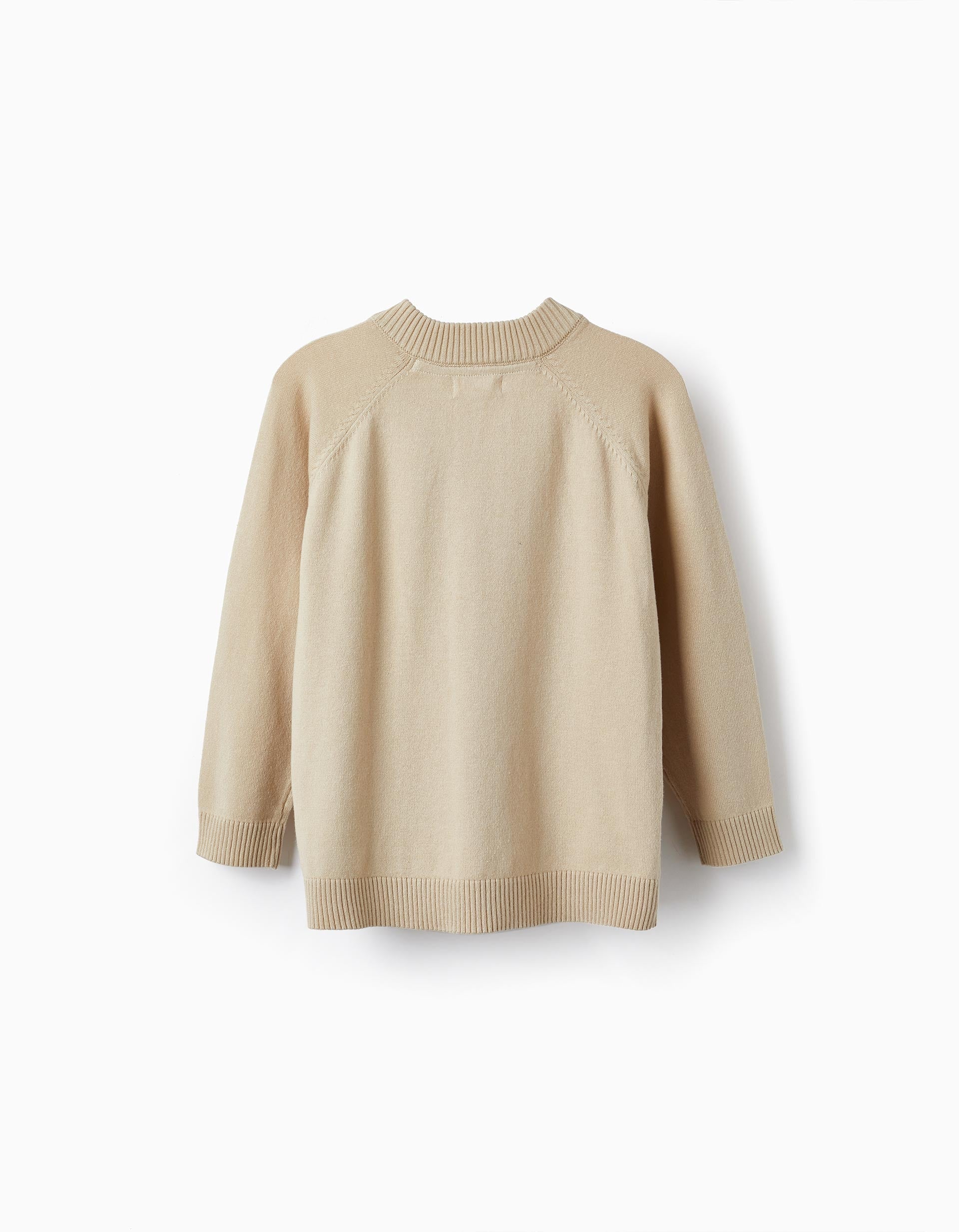 Knitted Cardigan for Boys, Beige