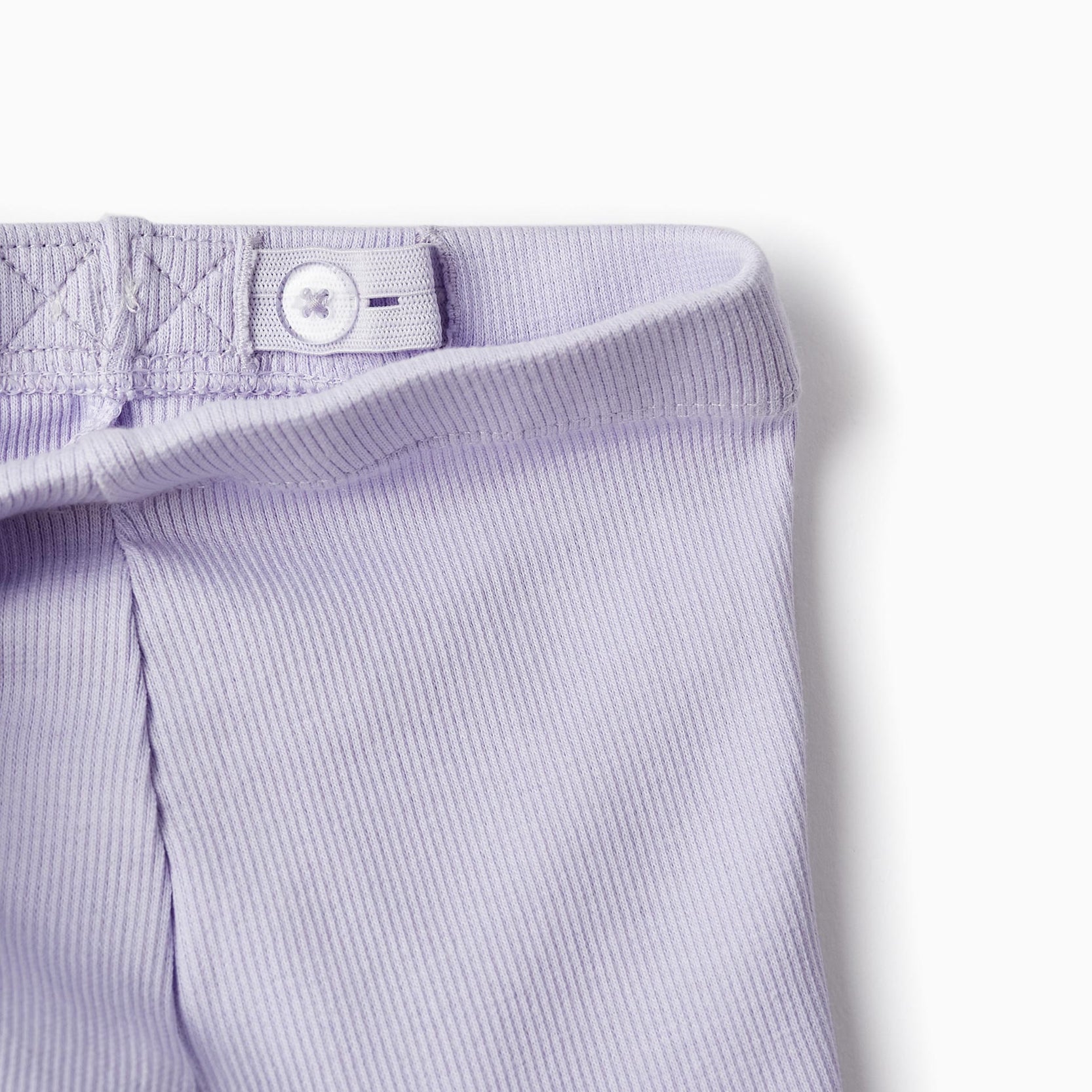 Ribbed Leggings for Baby Girls, Lilac