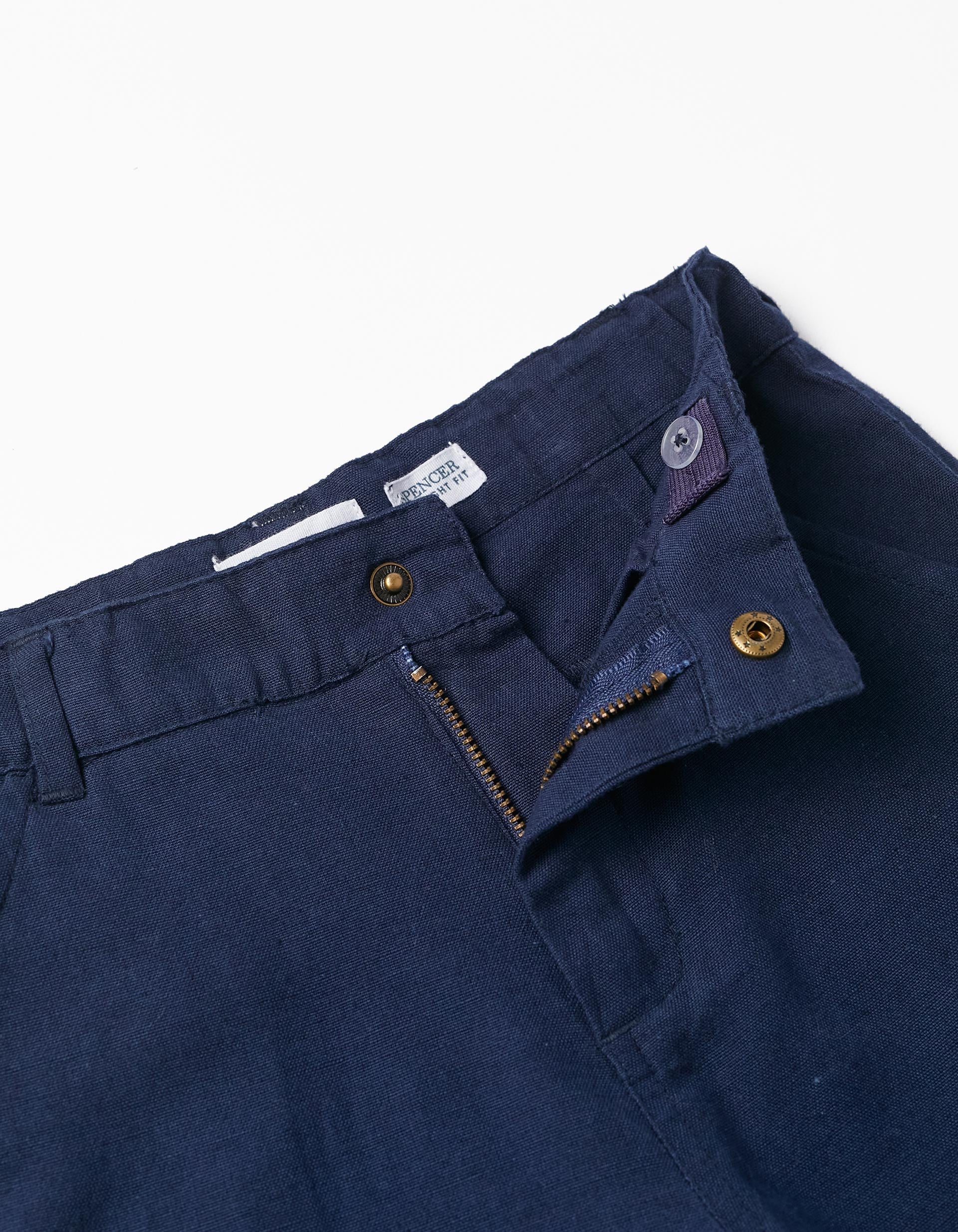 Slim Fit Trousers for Boys, Dark Blue