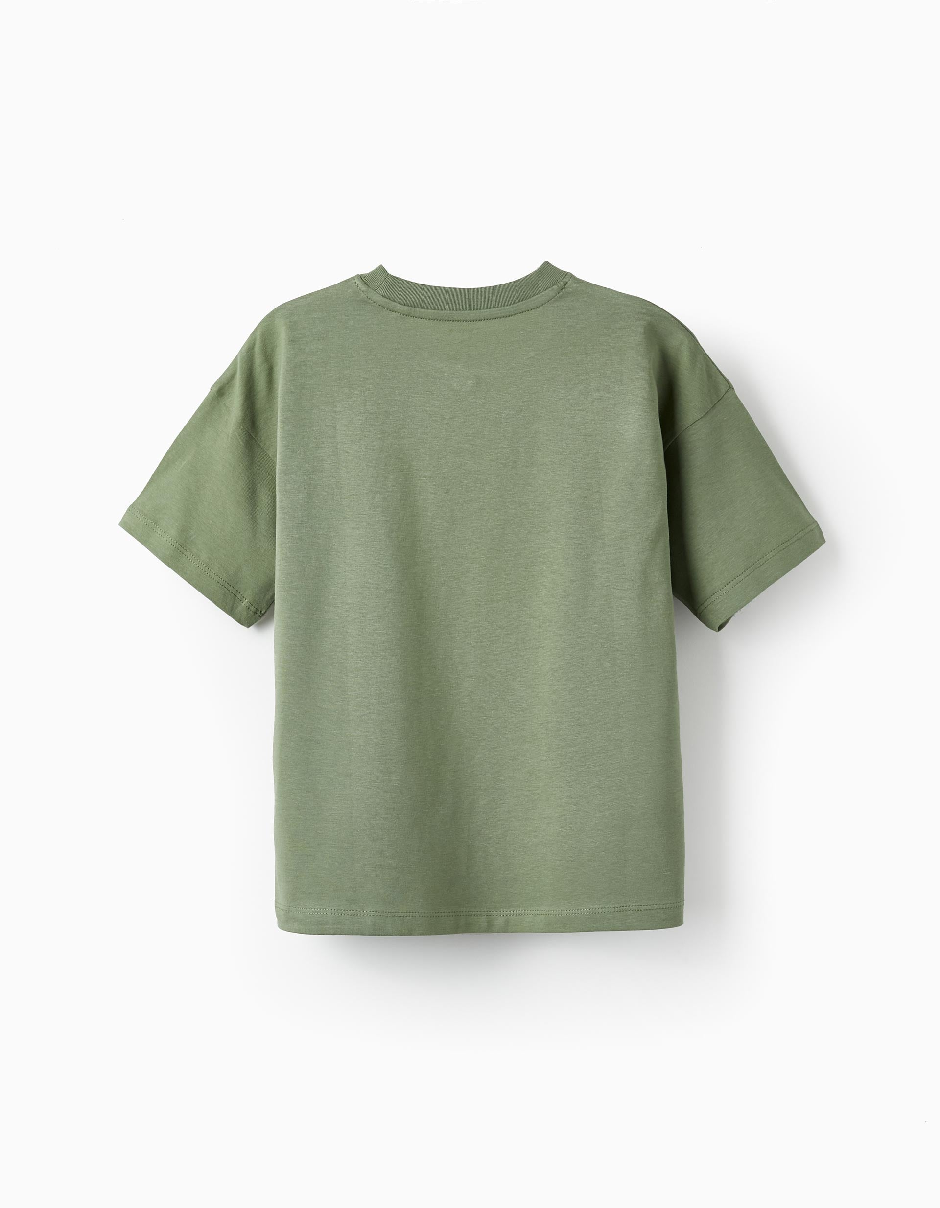 Cotton T-Shirt for Boys 'The New Urban City', Green
