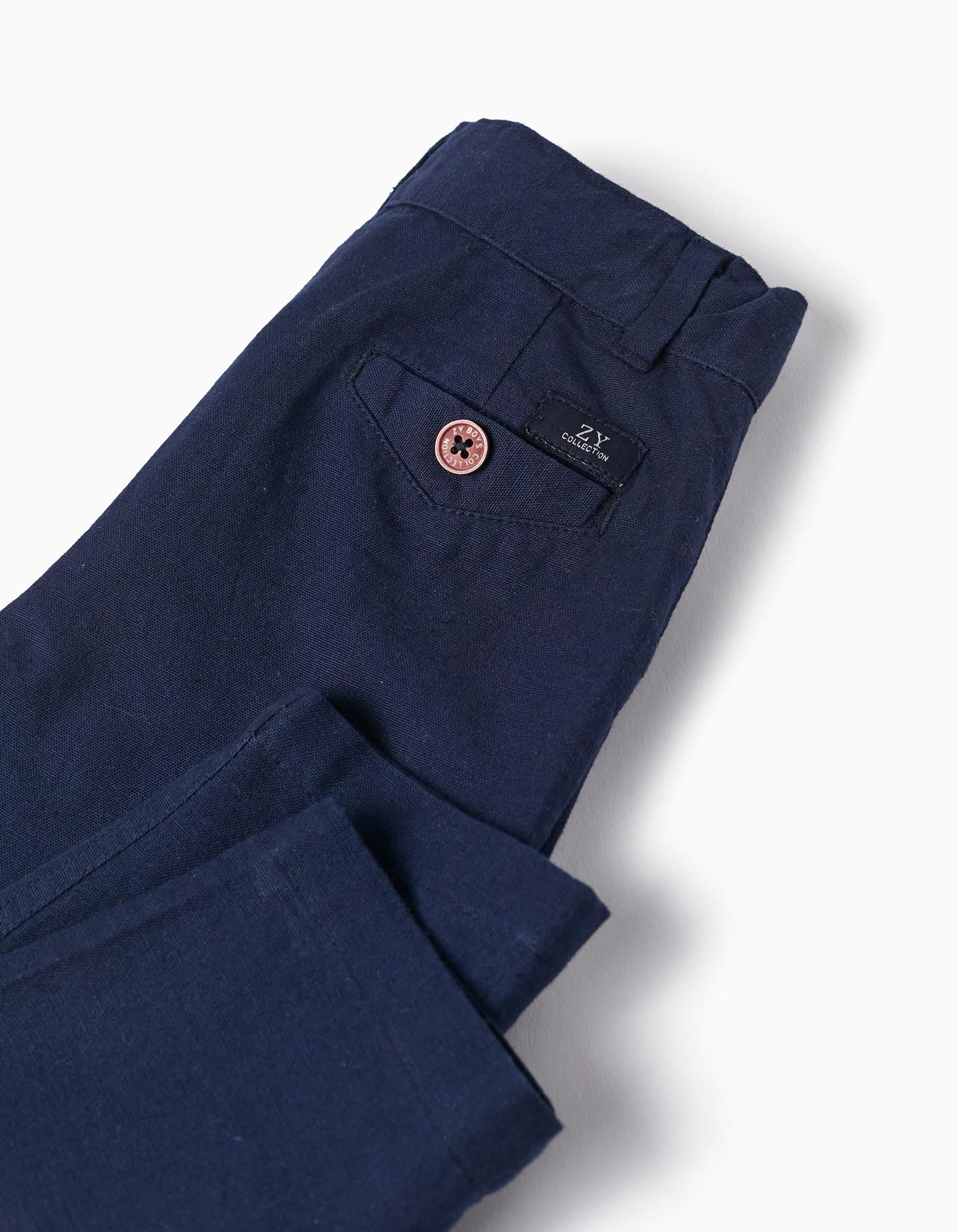 Trousers for Baby Boys 'Slim', Dark Blue