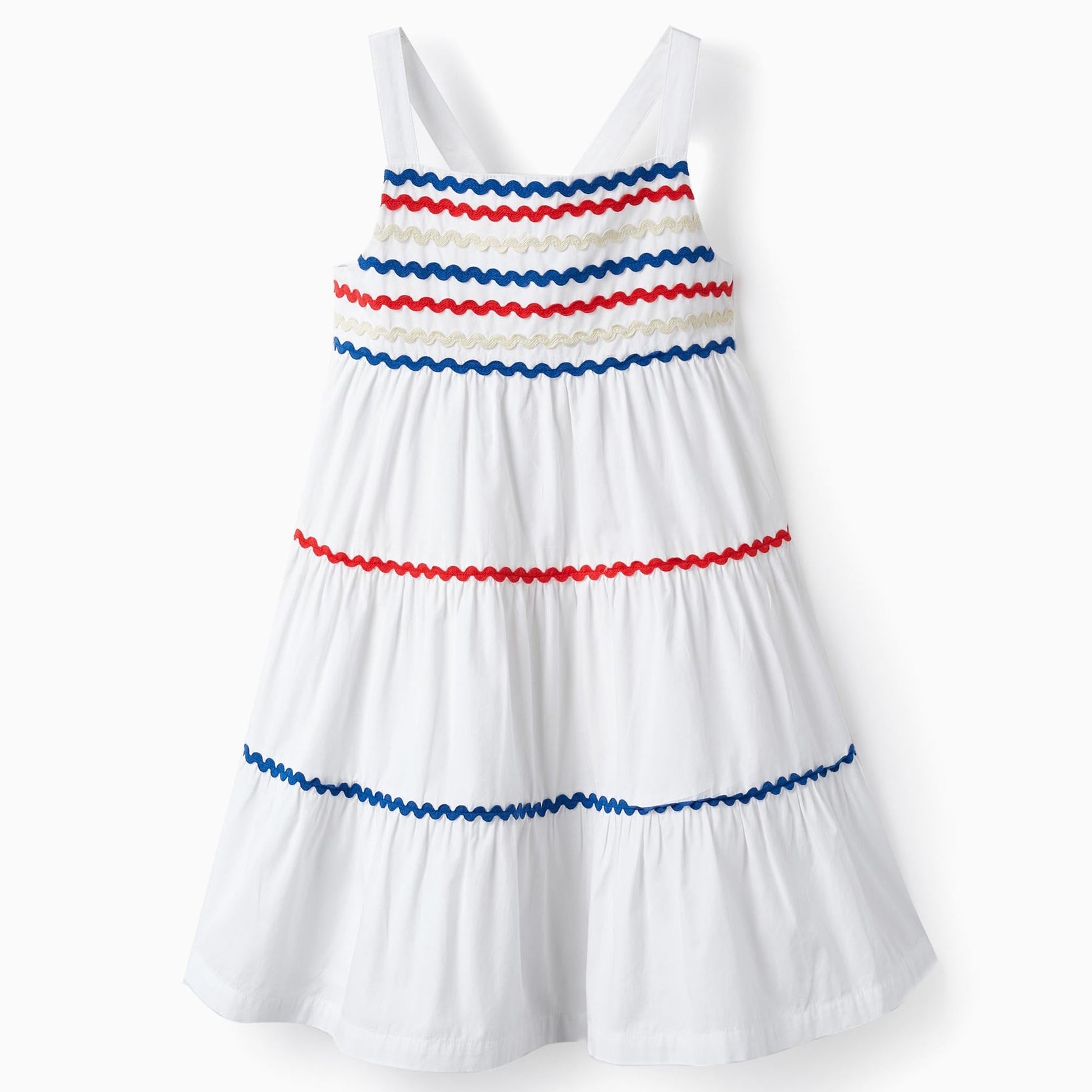 Cotton Dress for Girls 'You&Me', White