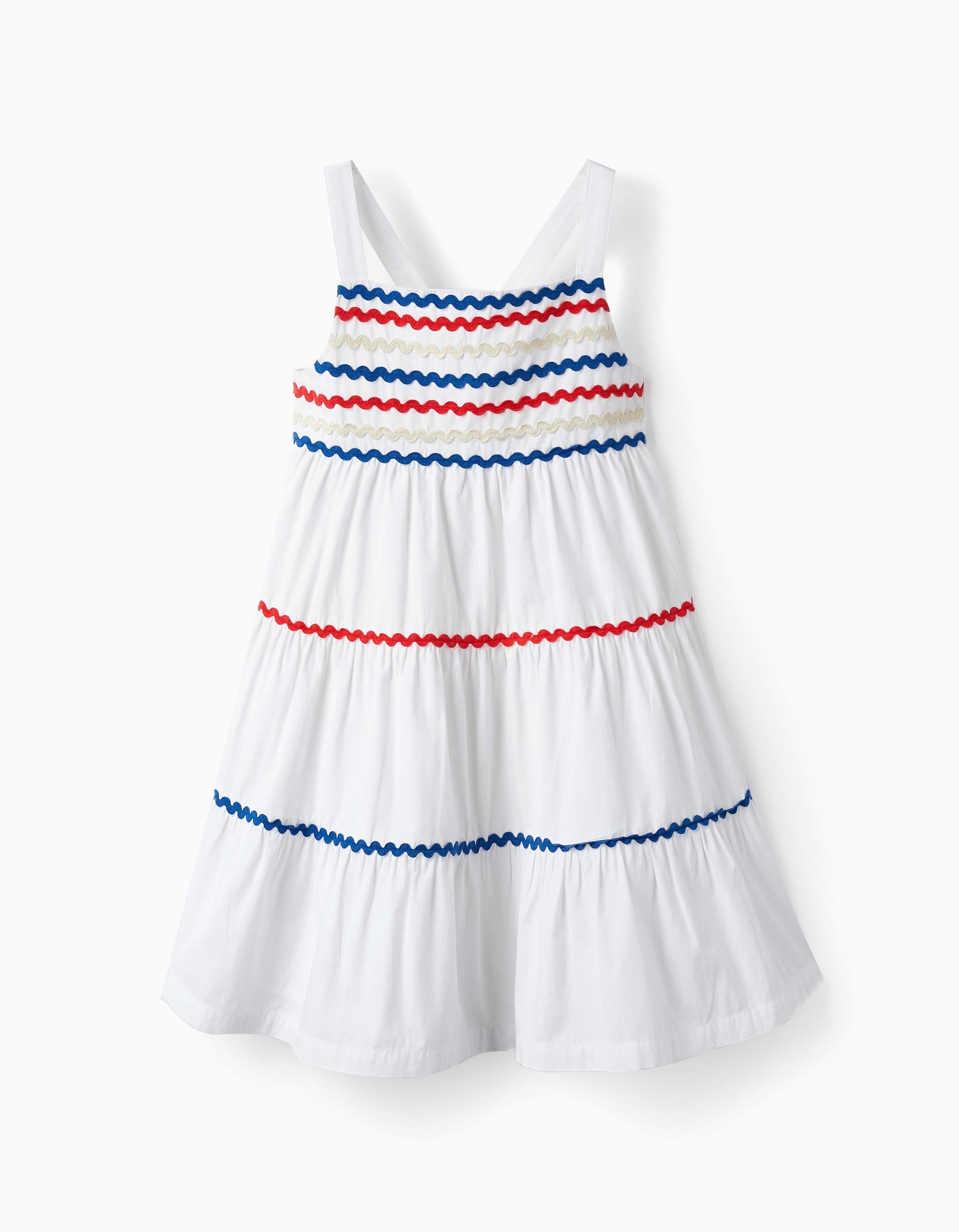 Cotton Dress for Girls 'You&Me', White