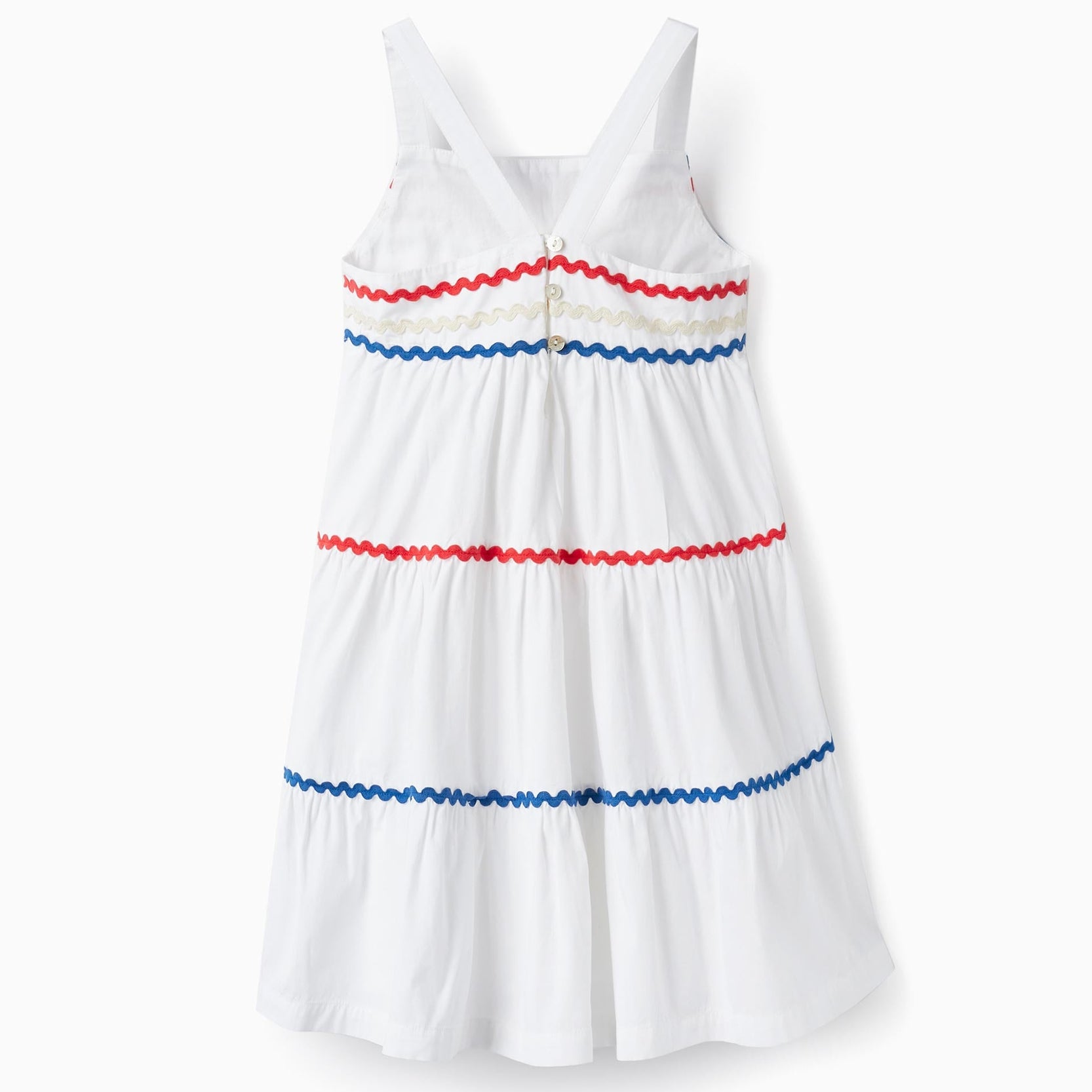 Cotton Dress for Girls 'You&Me', White