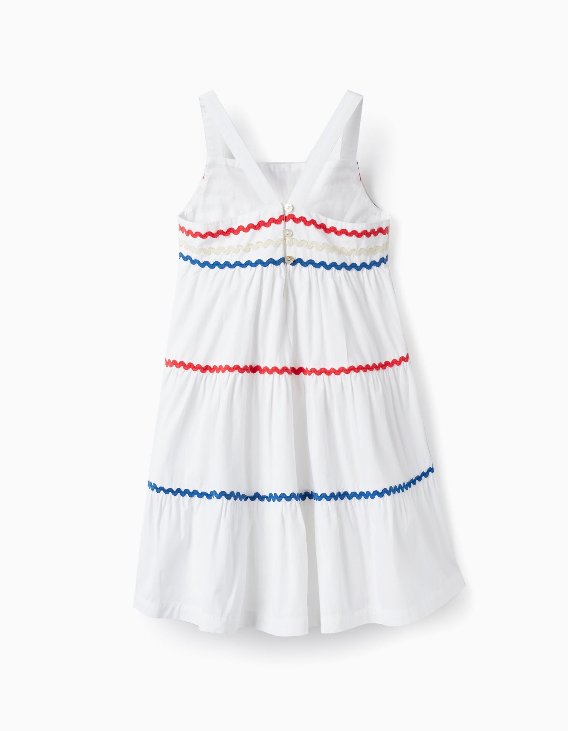 Cotton Dress for Girls 'You&Me', White