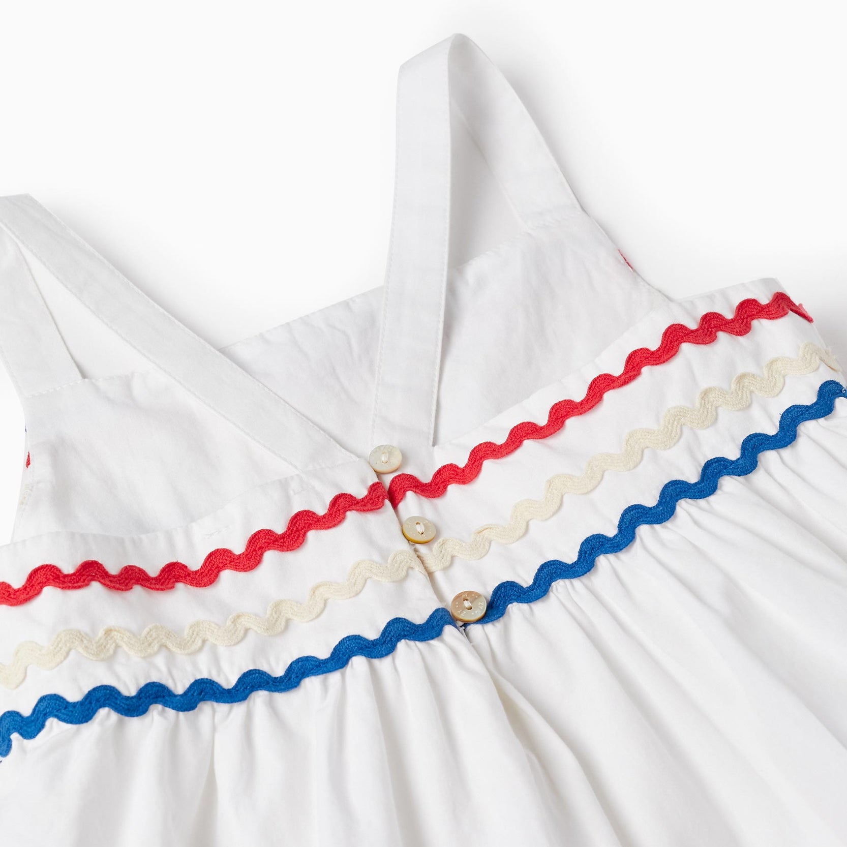 Cotton Dress for Girls 'You&Me', White