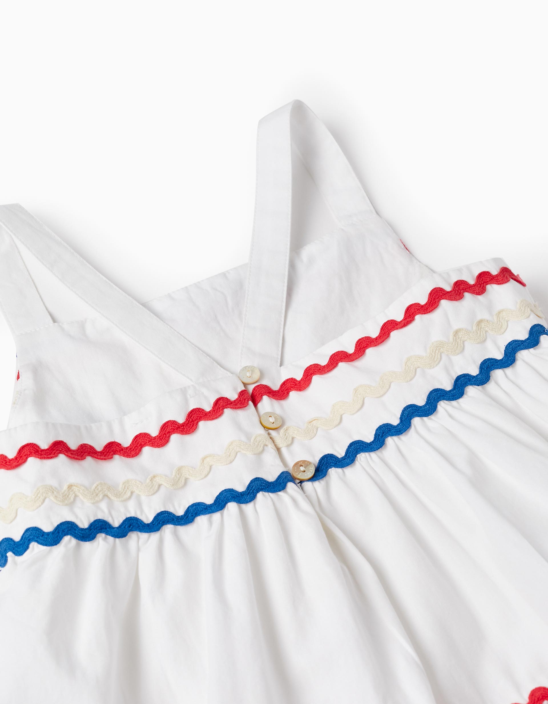 Cotton Dress for Girls 'You&Me', White