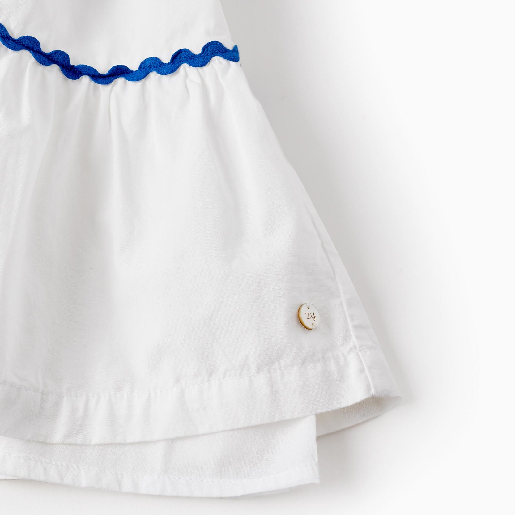 Cotton Dress for Girls 'You&Me', White