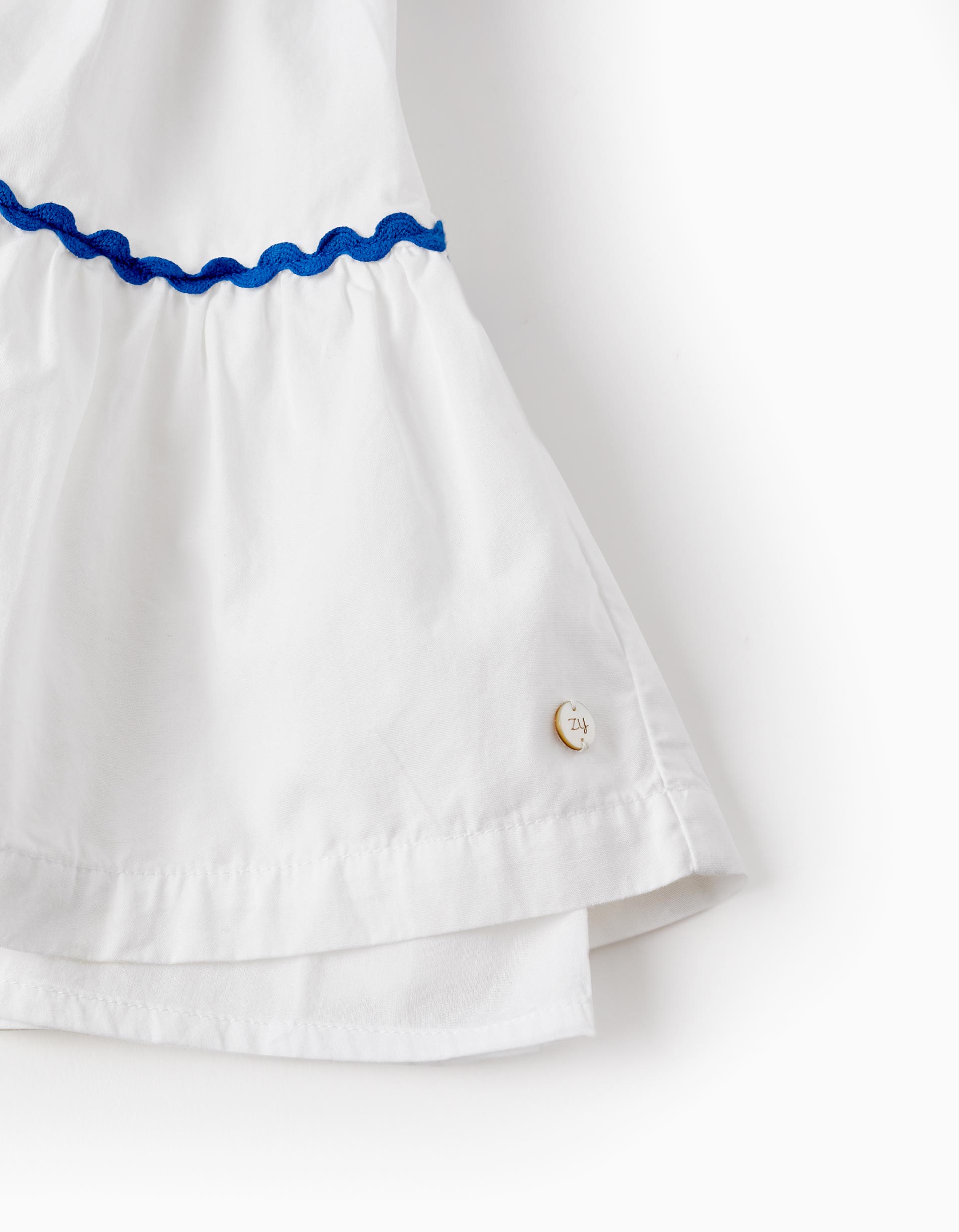 Cotton Dress for Girls 'You&Me', White