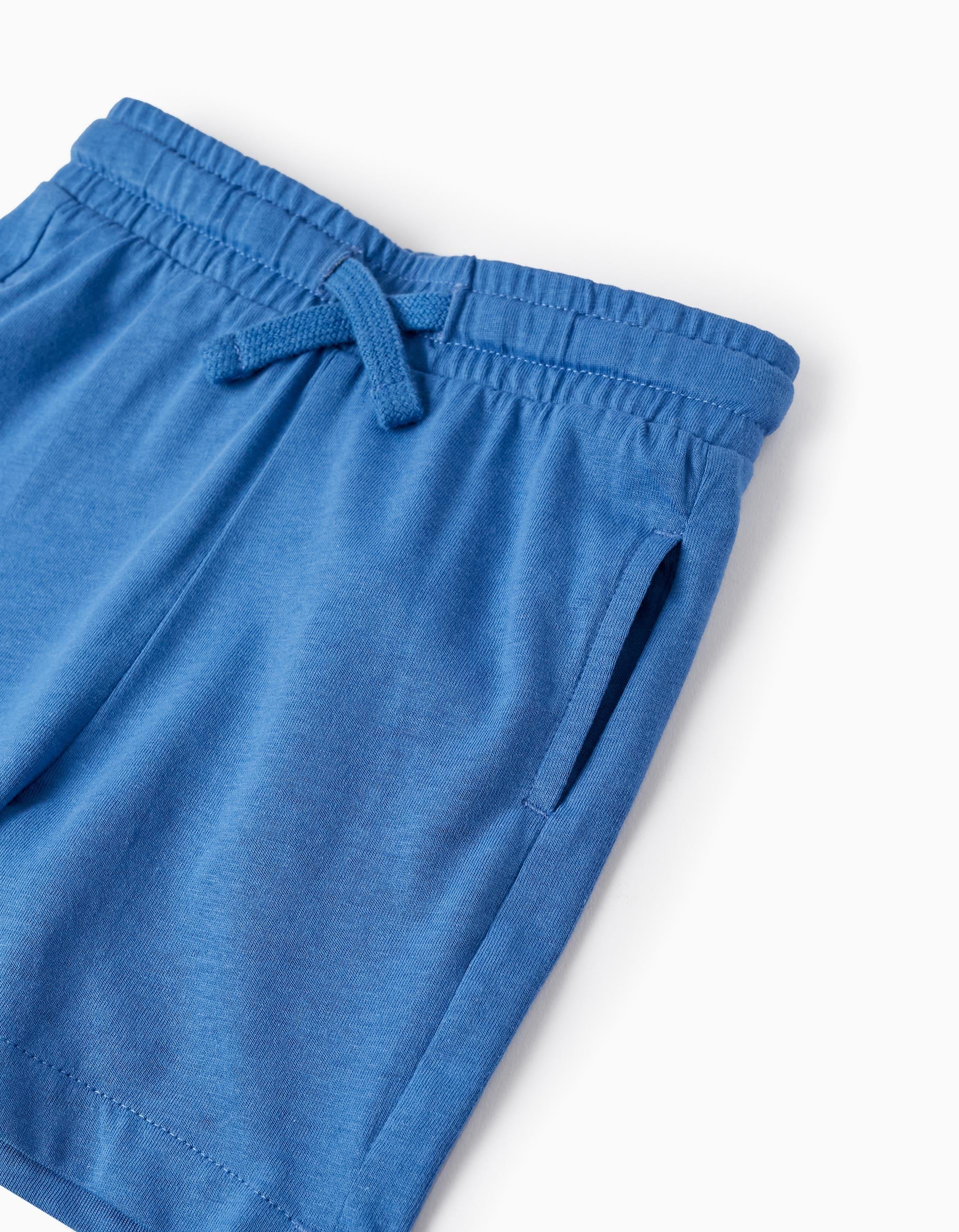 T-shirt + Shorts for Baby Boys 'French Polynesia', Beige/Blue