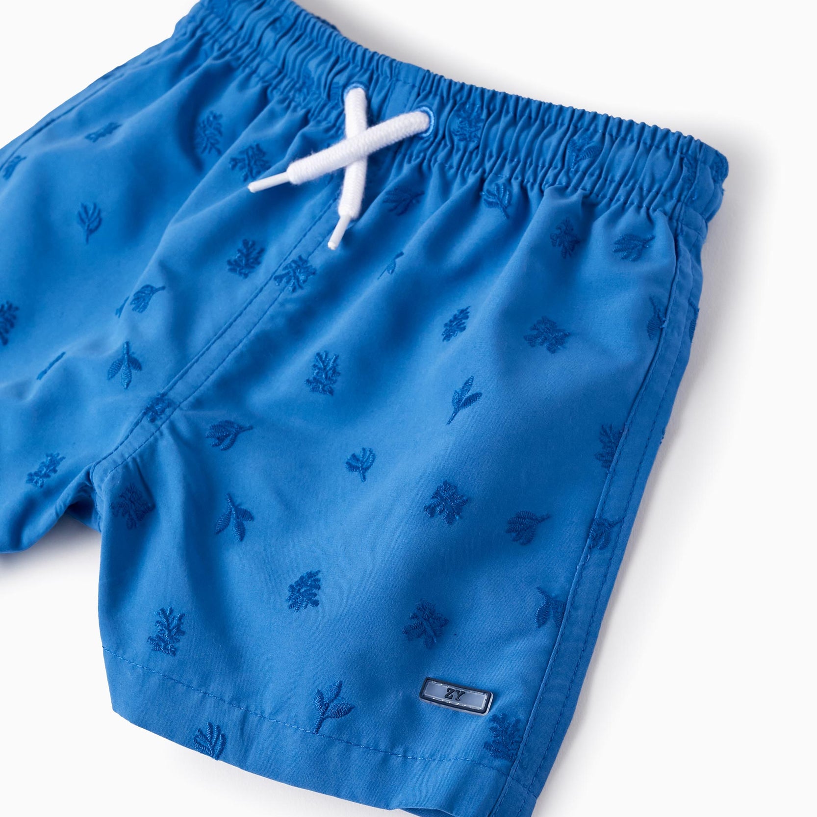 Swim Shorts with Embroidery for Baby Boys, Blue
